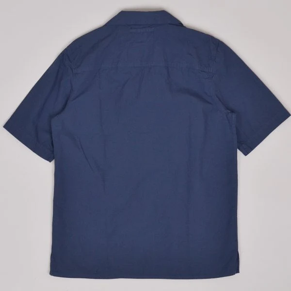 Albam SS Reverse Collar Shirt - Navy - Image 3