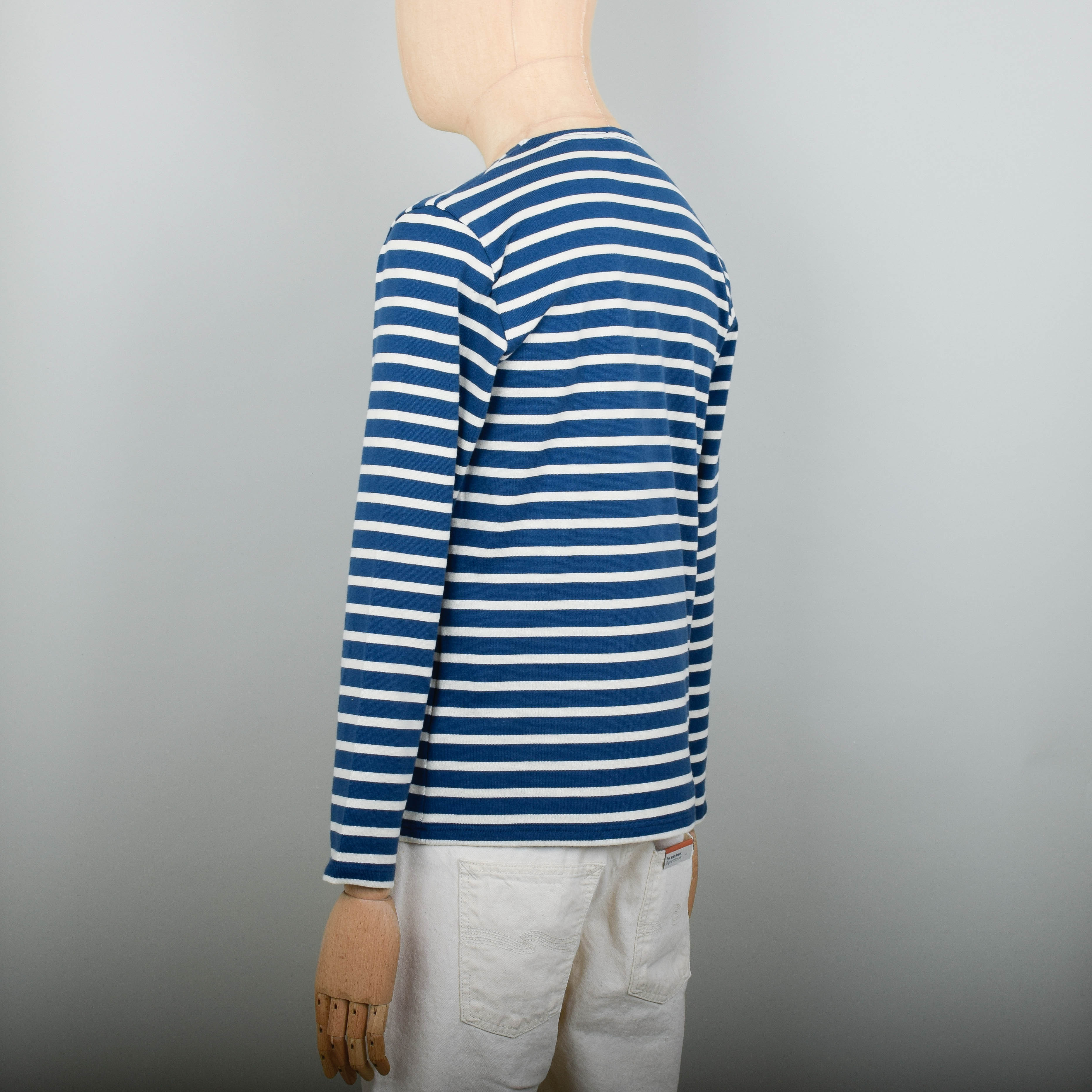 Armor Lux Breton T.Shirt LS Heritage - Libeccio / Nature - Image 4