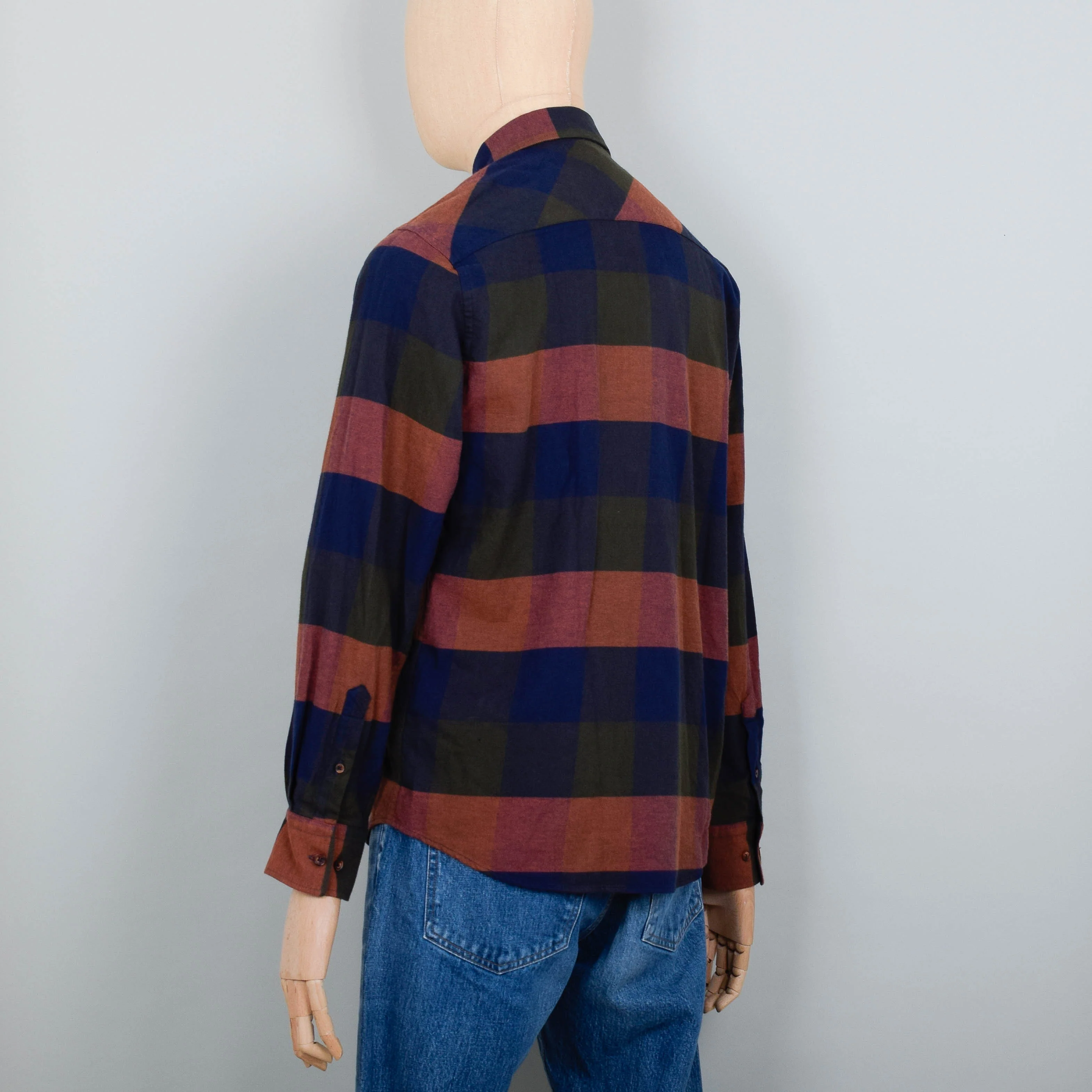 Armor Lux Shirt Check LS Button Down - Carreaux Pixel Tajine - Image 3