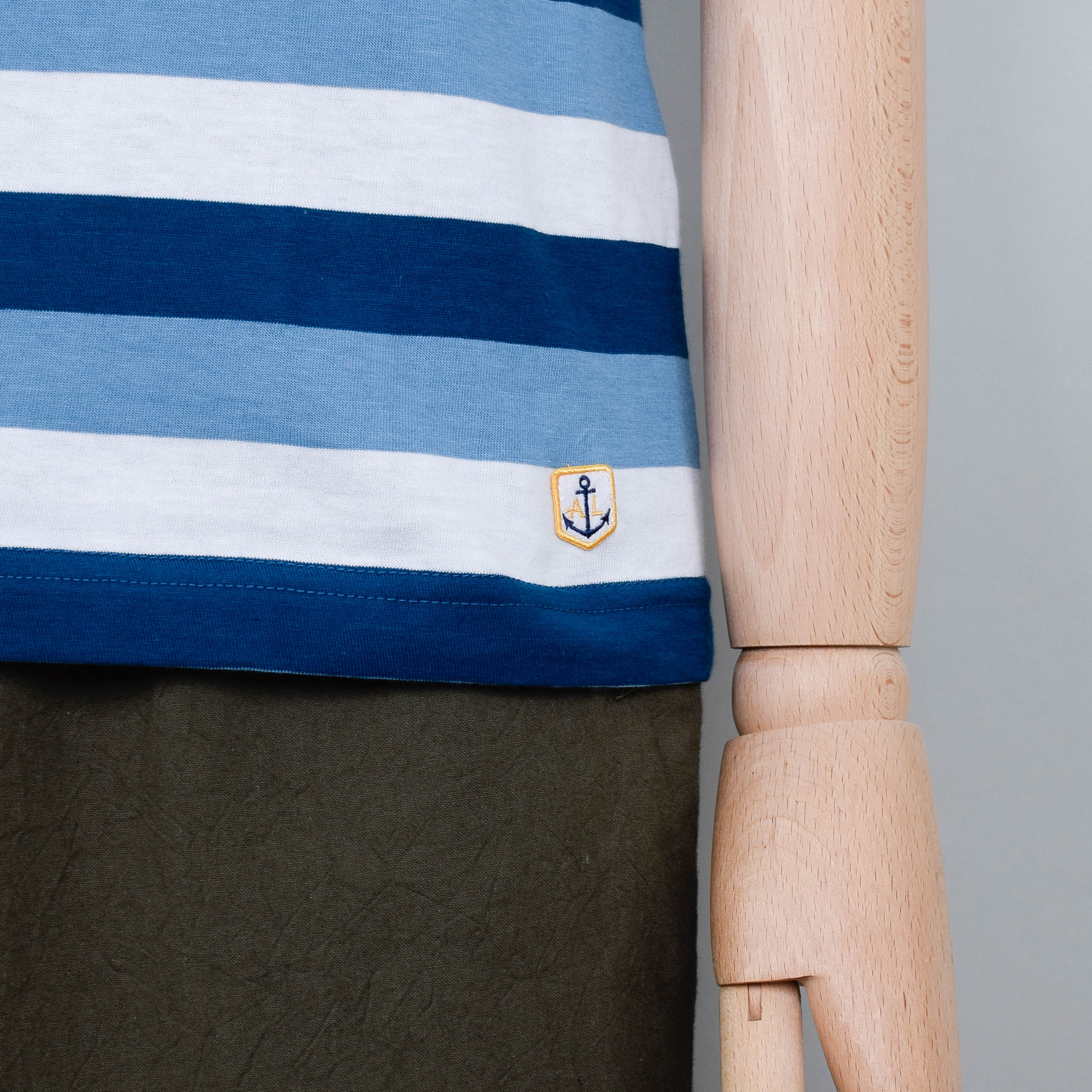 Armor Lux Short Sleeve Sailor T-Shirt - Blue Stripe - Image 3