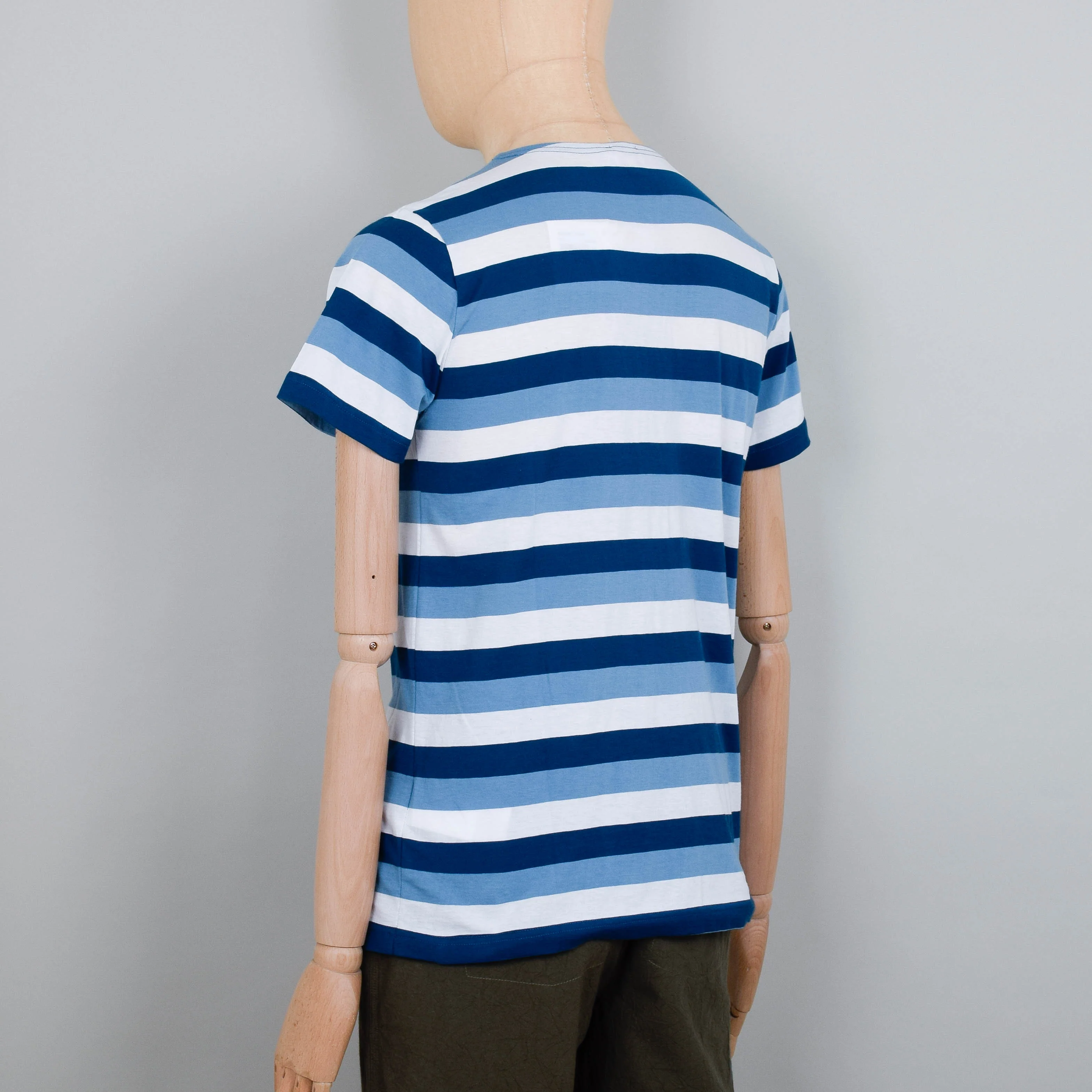 Armor Lux Short Sleeve Sailor T-Shirt - Blue Stripe - Image 4