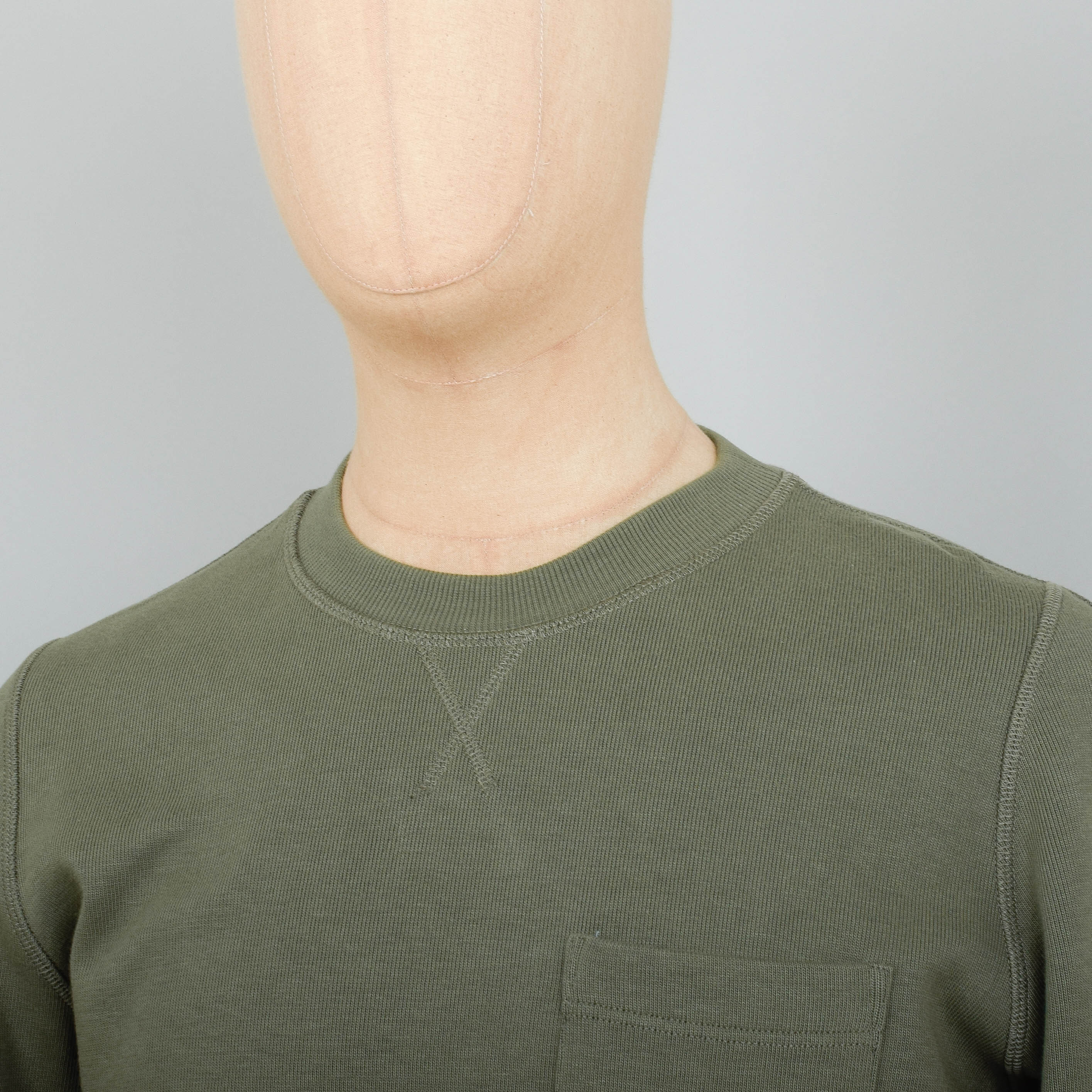 Armor Lux Sweatshirt With Pocket - Military Khaki - Image 2