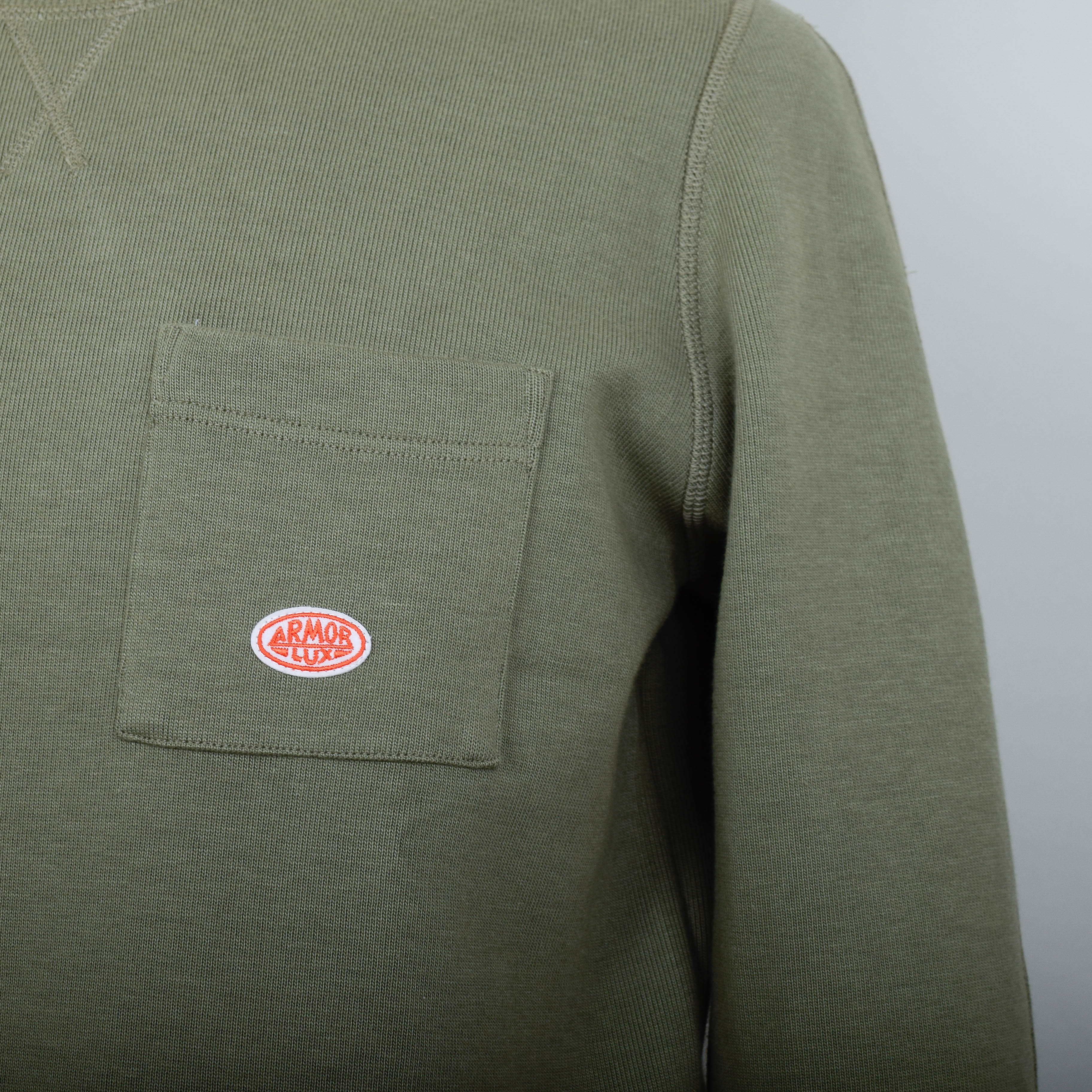 Armor Lux Sweatshirt With Pocket - Military Khaki - Image 3
