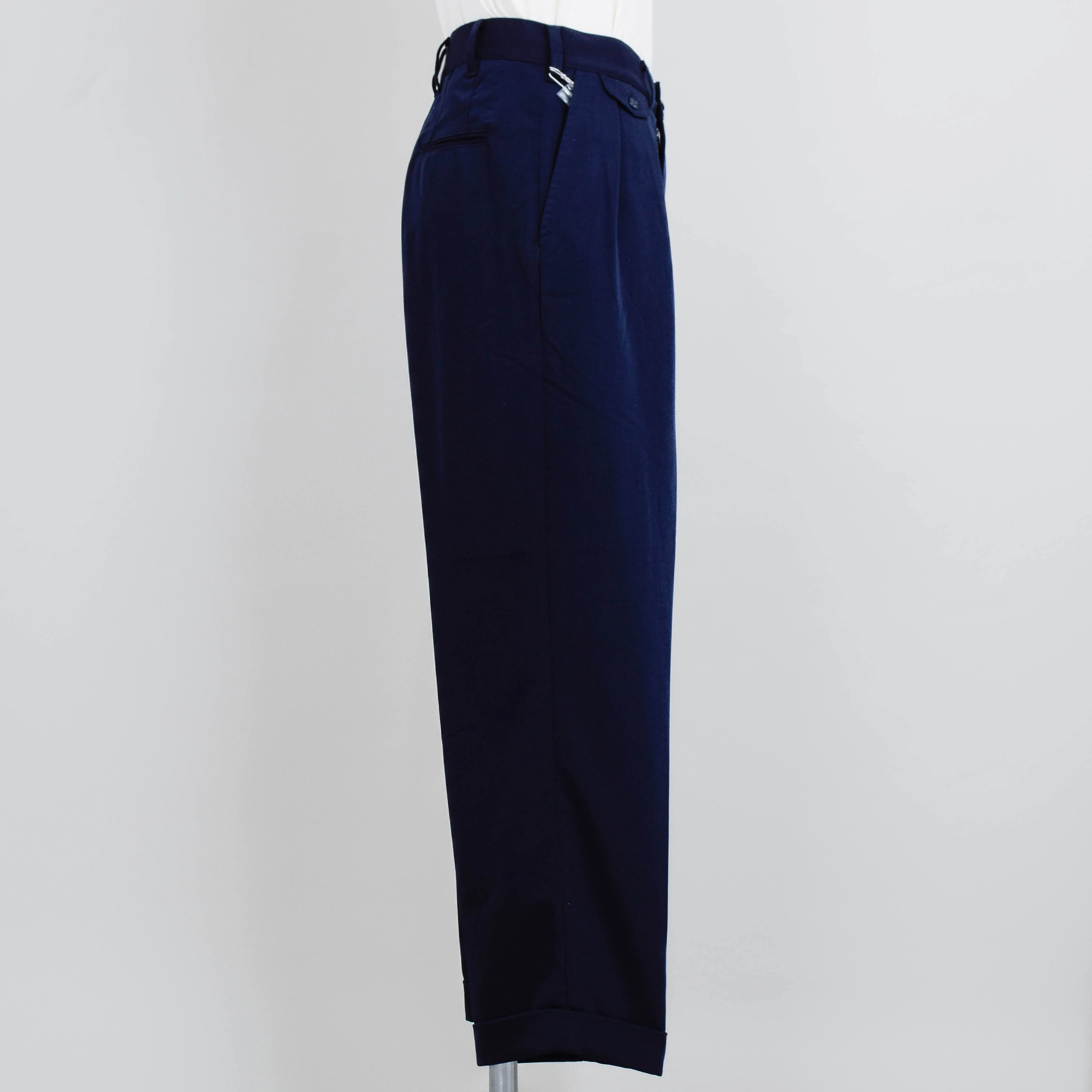 Beams Plus 2 Pleats PE Twill - Navy - Image 2
