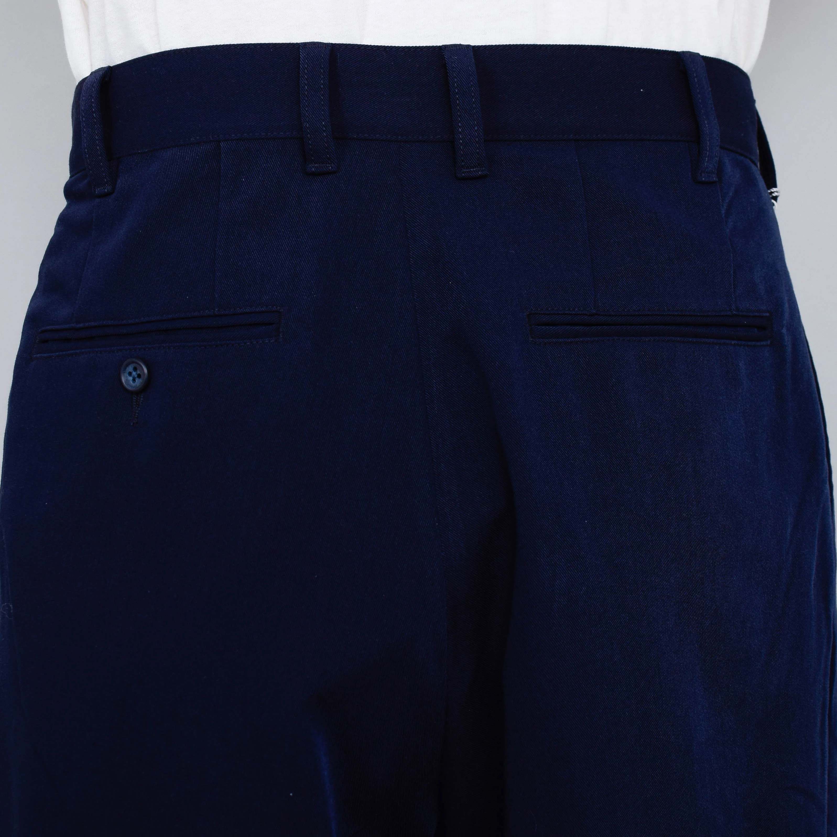 Beams Plus 2 Pleats PE Twill - Navy - Image 3
