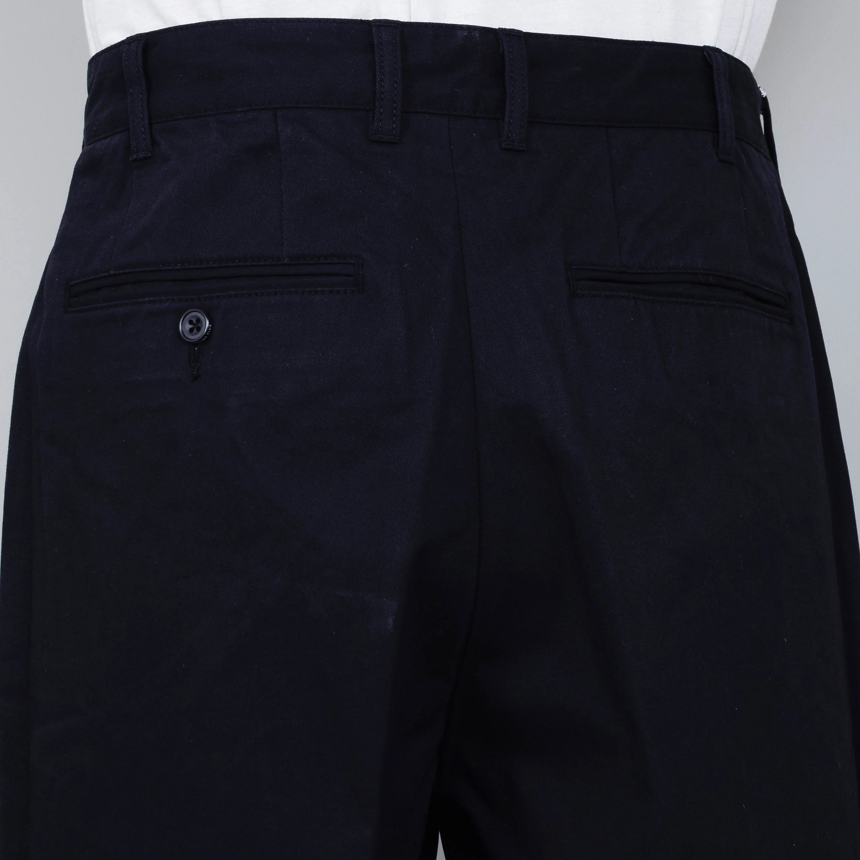 Beams Plus 2 Pleats Twill - Black - Image 3
