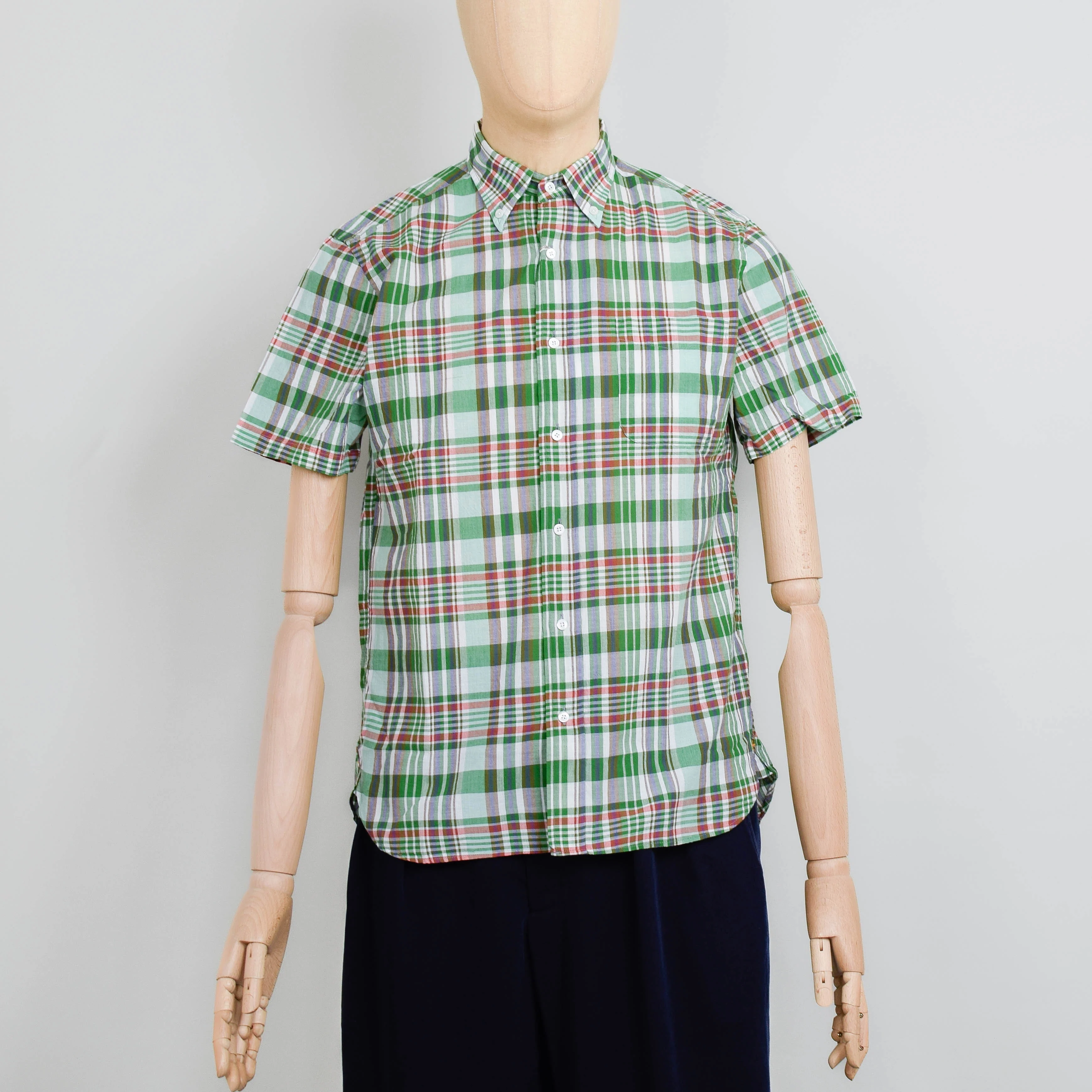 Beams Plus B.D. Madras Shirt - Green