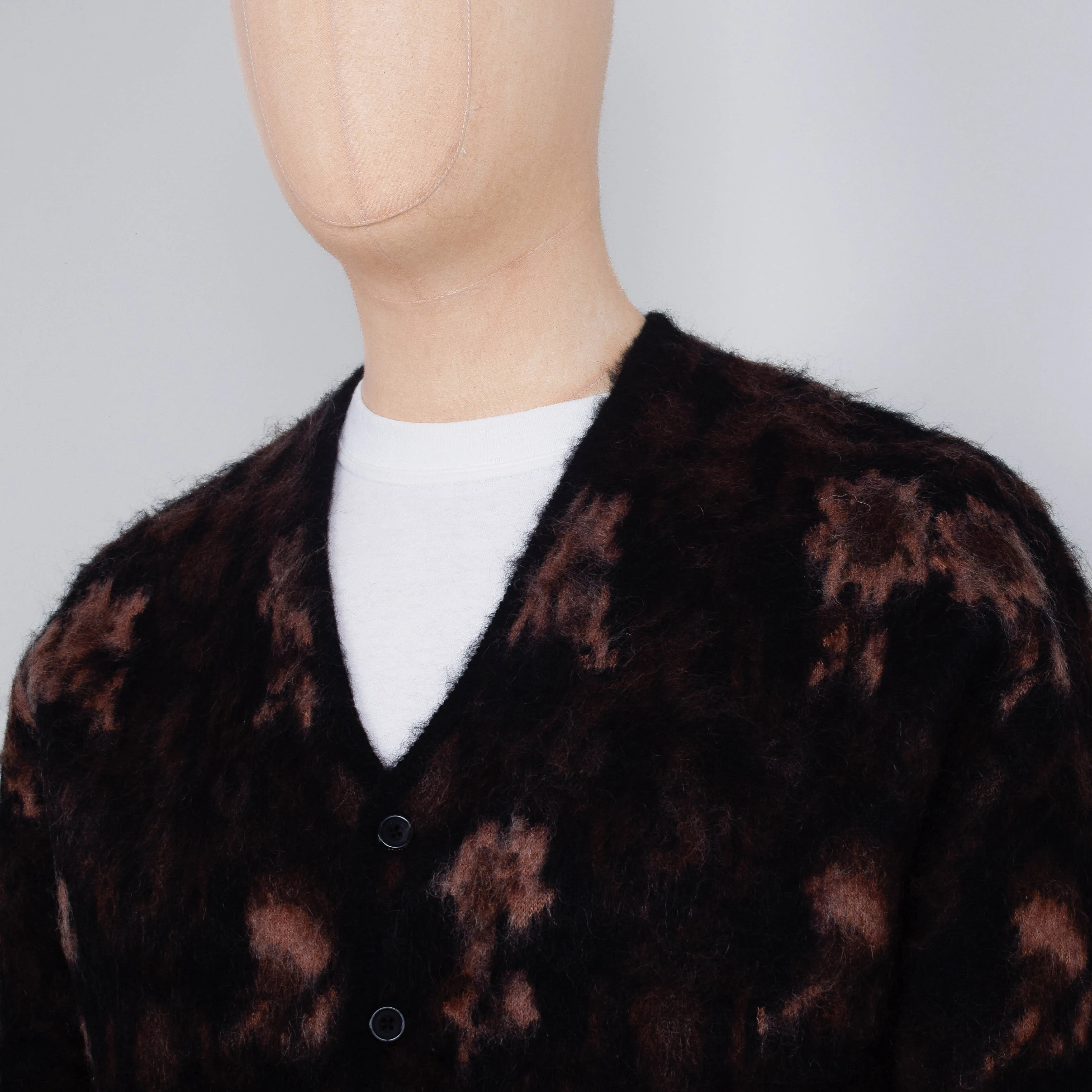 Beams Plus Cardigan Botanical - Black - Image 2