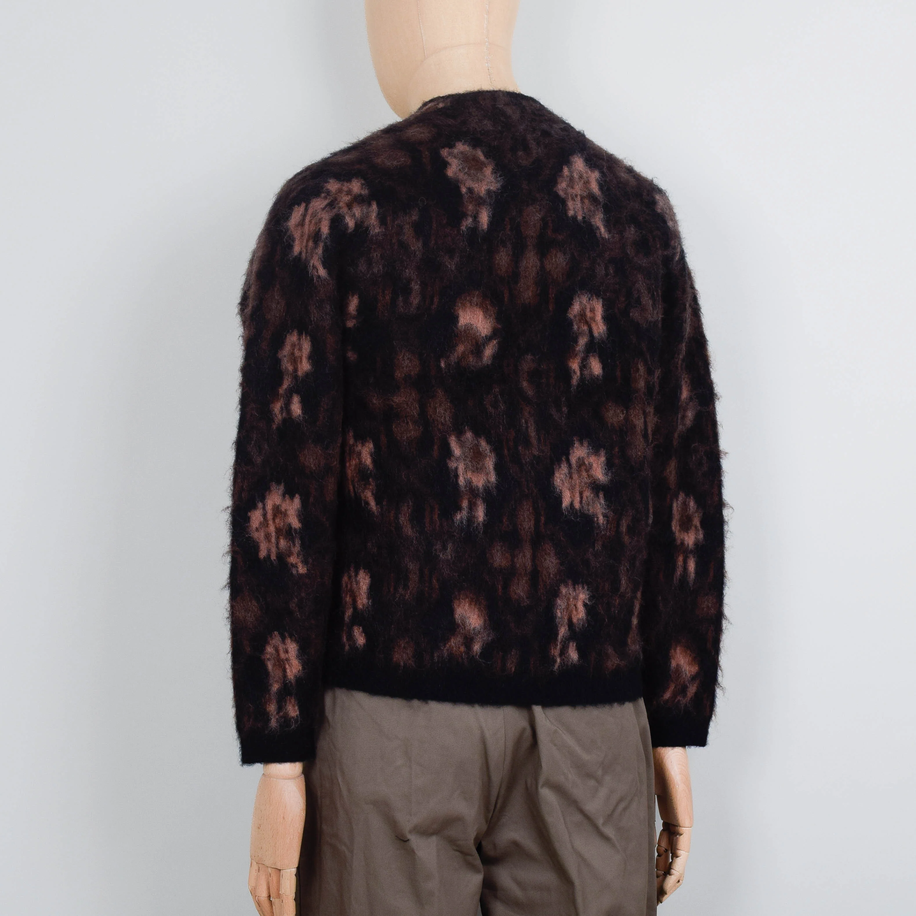 Beams Plus Cardigan Botanical - Black - Image 3