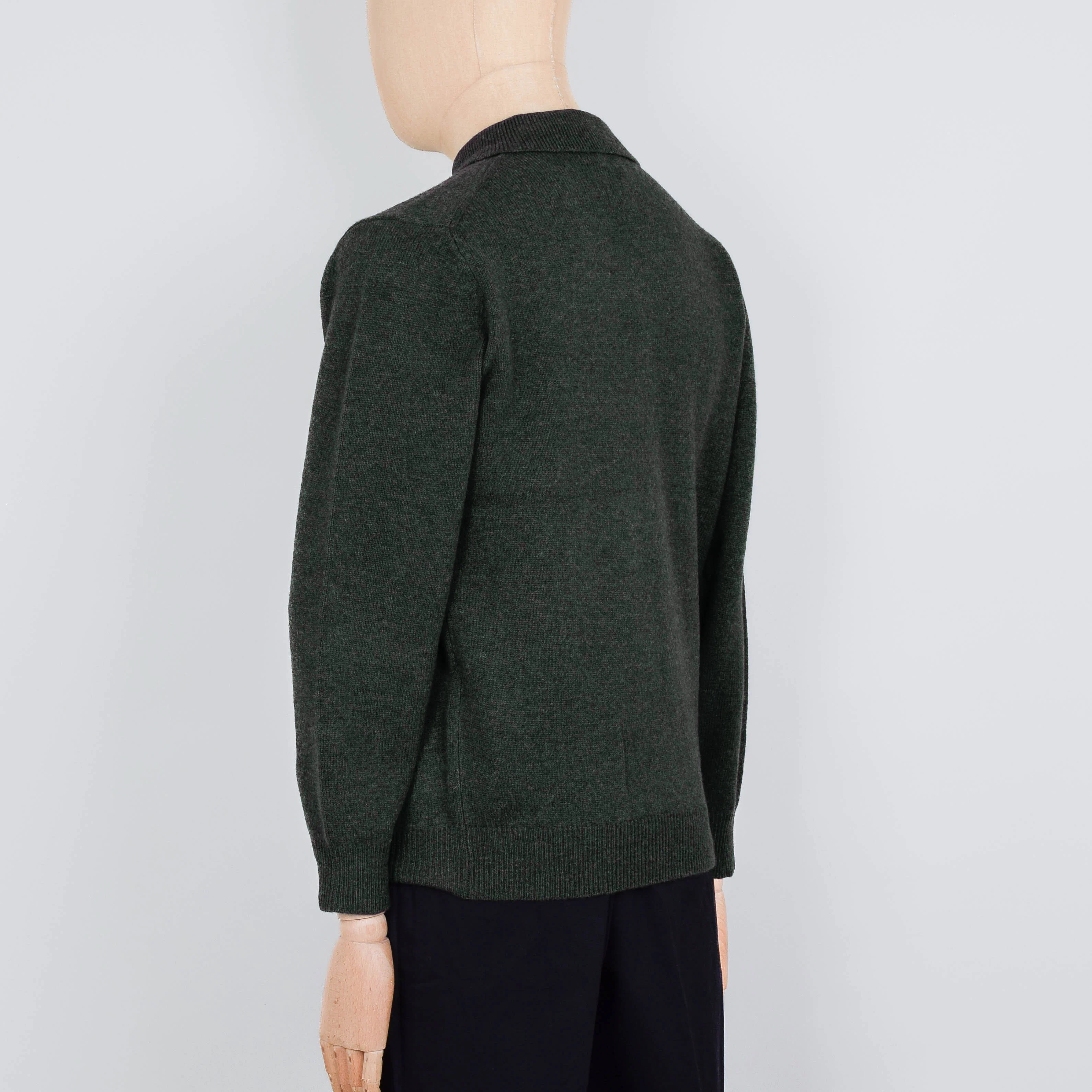 Beams Plus Knit Polo 9G - Green - Image 3