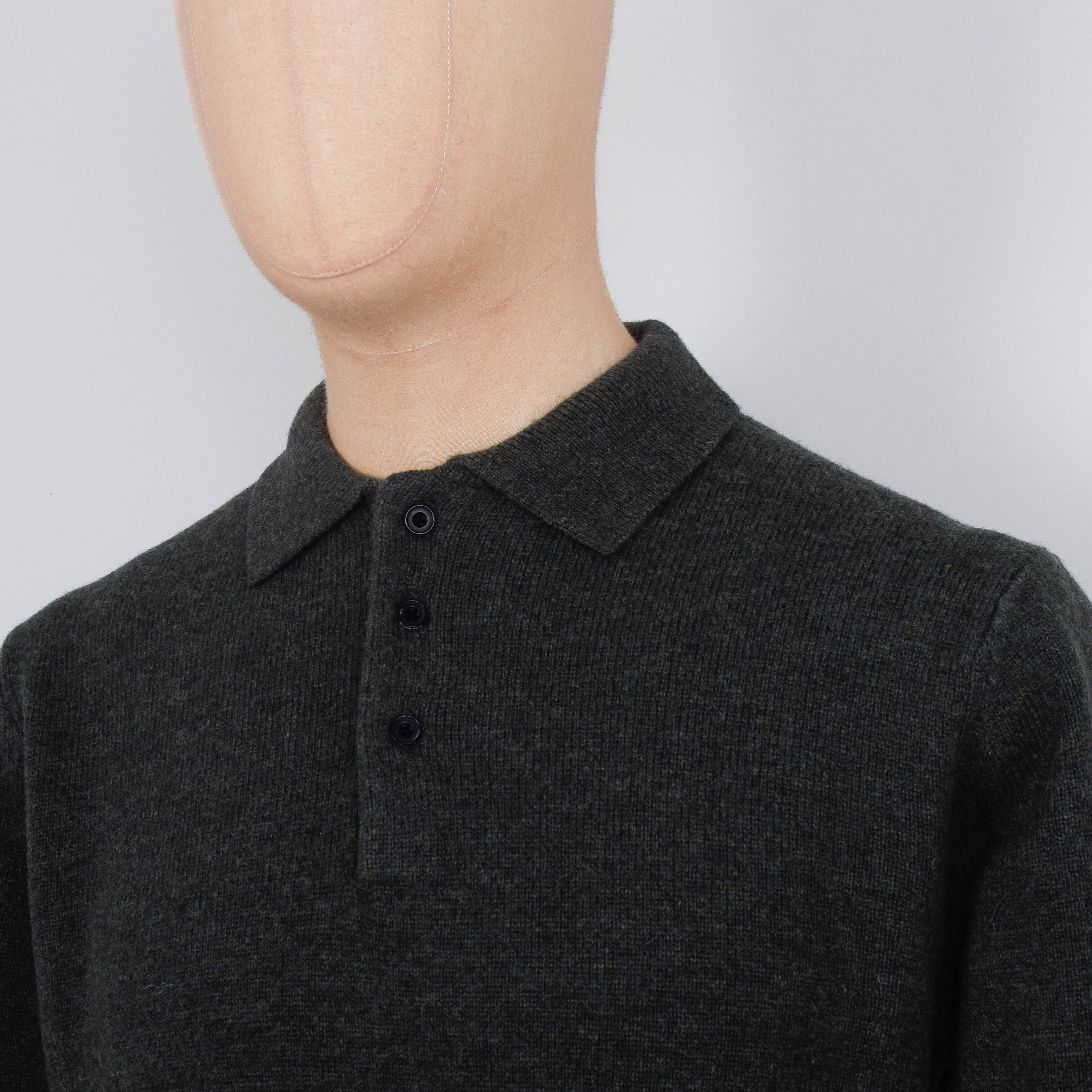 Beams Plus Knit Polo 9G - Green - Image 2