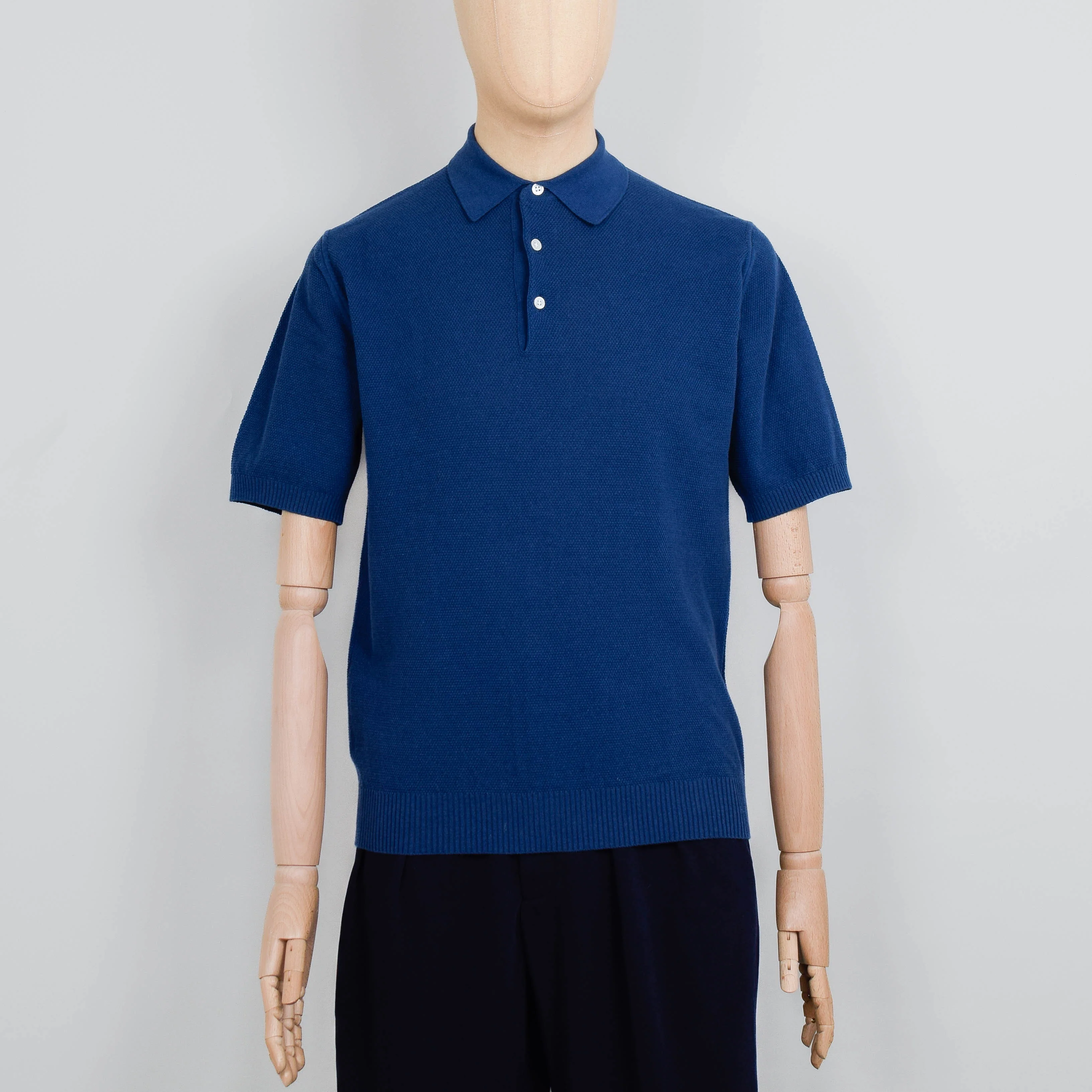 Beams Plus Pique Polo 14G - Navy