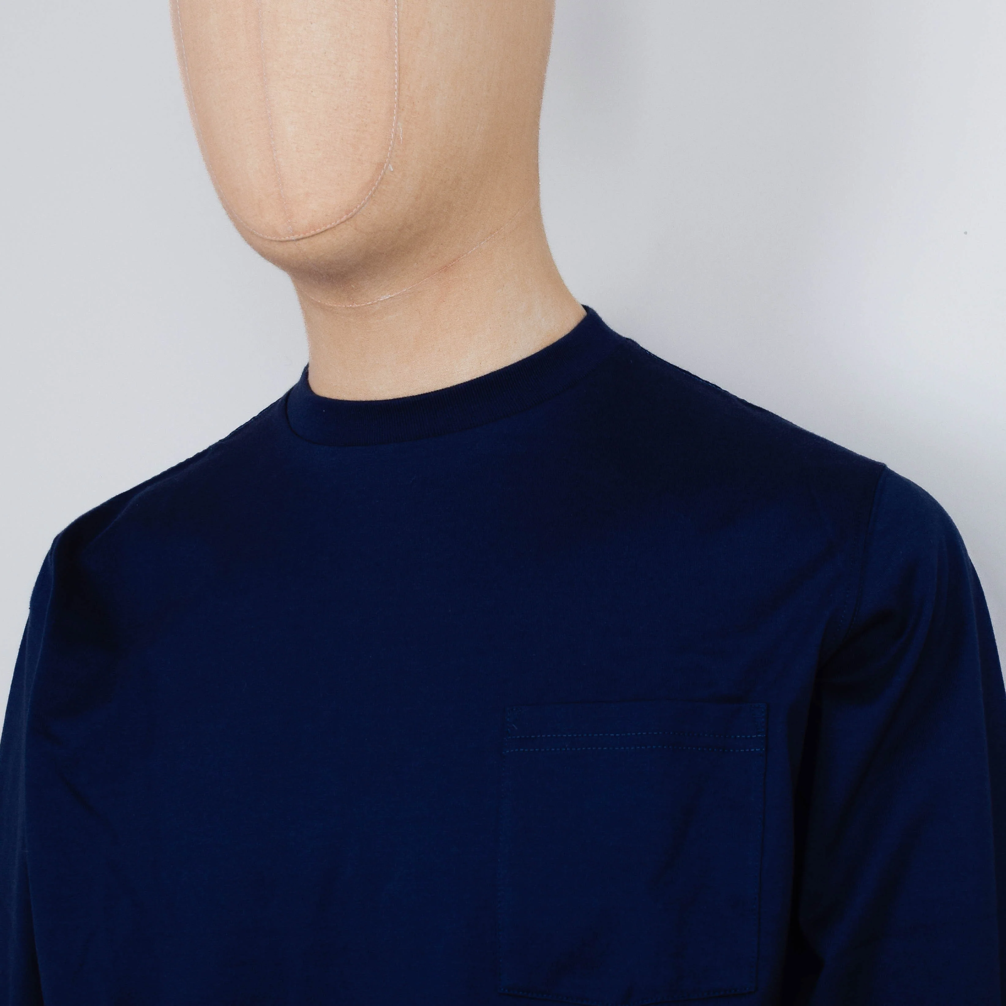 Beams Plus Pocket Tee 40/2 - Navy - Image 2