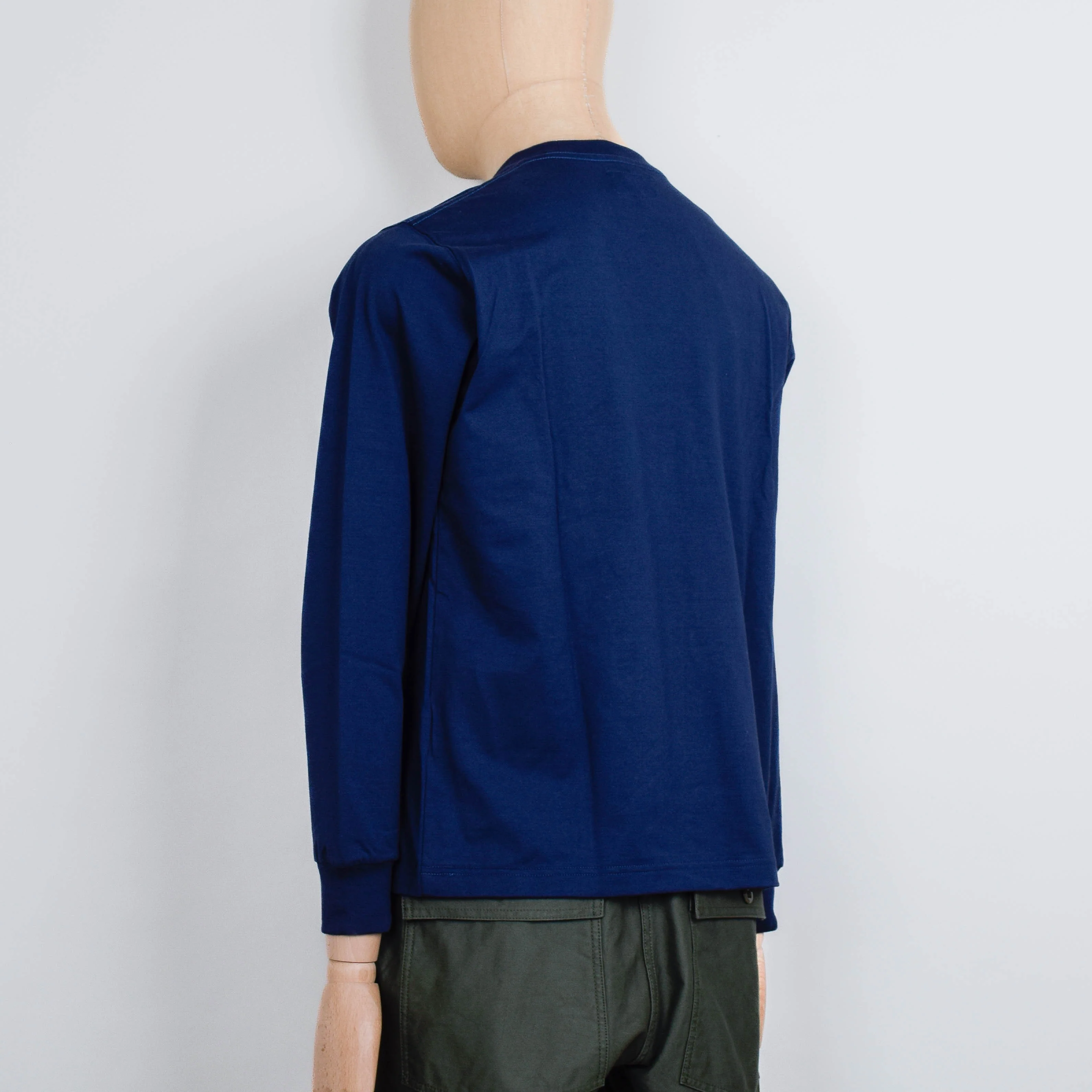 Beams Plus Pocket Tee 40/2 - Navy - Image 3