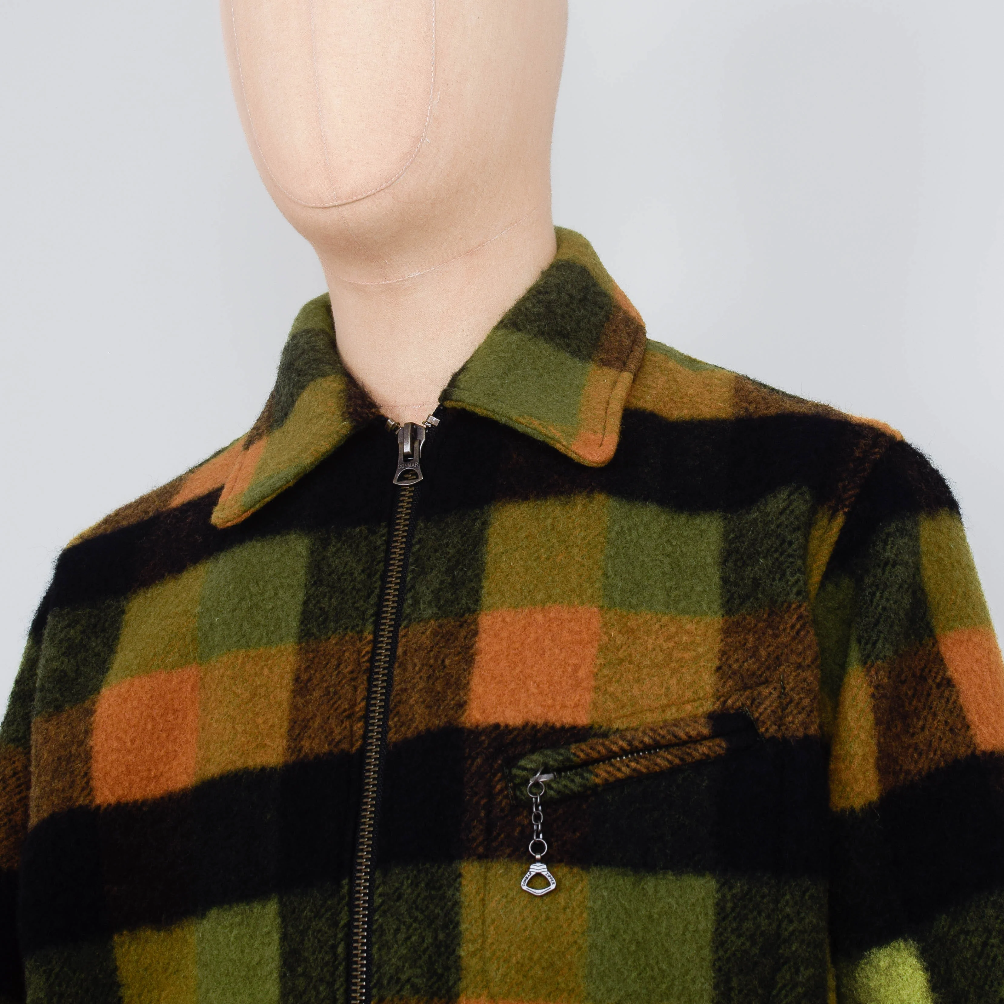 Beams Plus Sports Jacket Wool Plaid - Green - Image 2