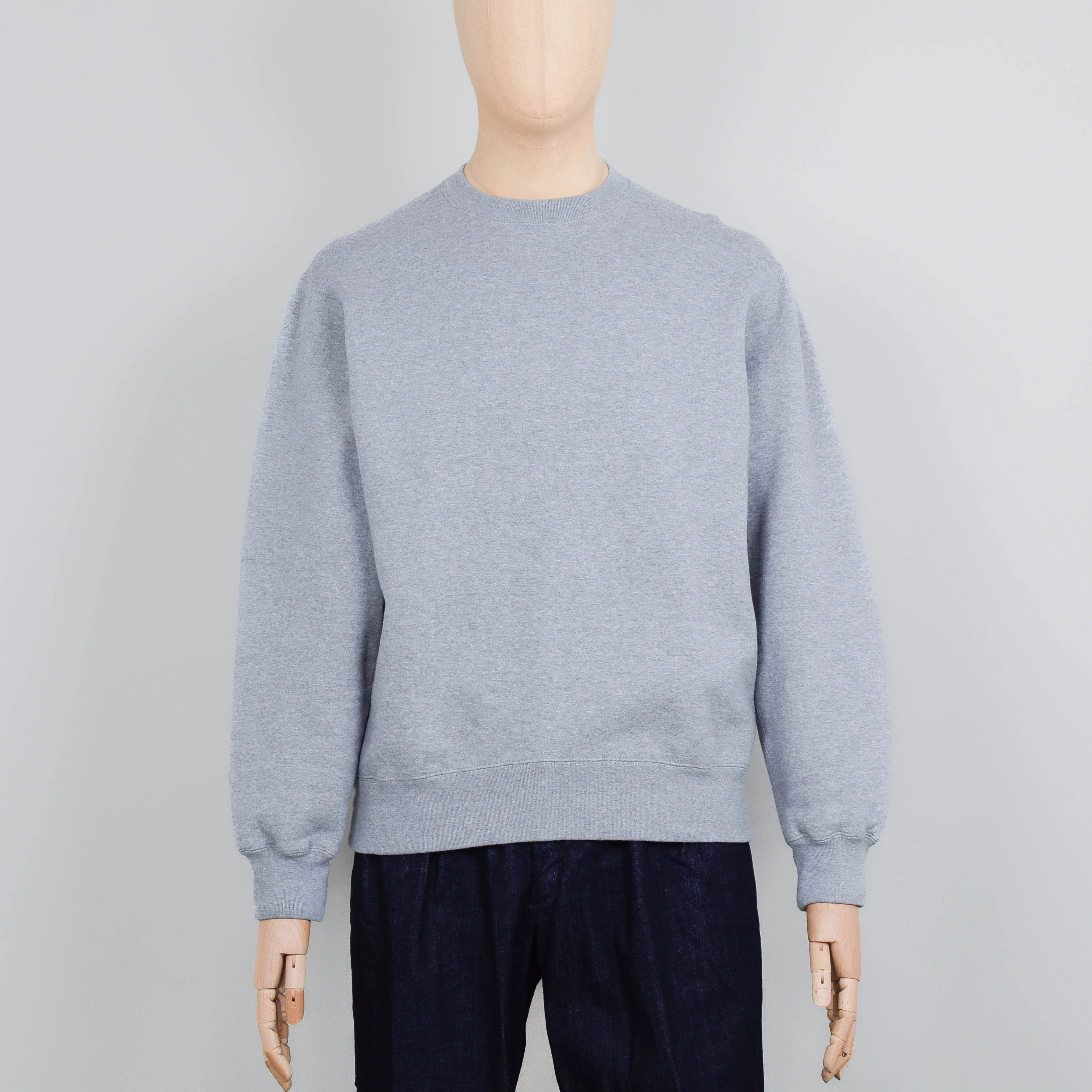 Beams Plus Sweat Crew Raised Back - Grey