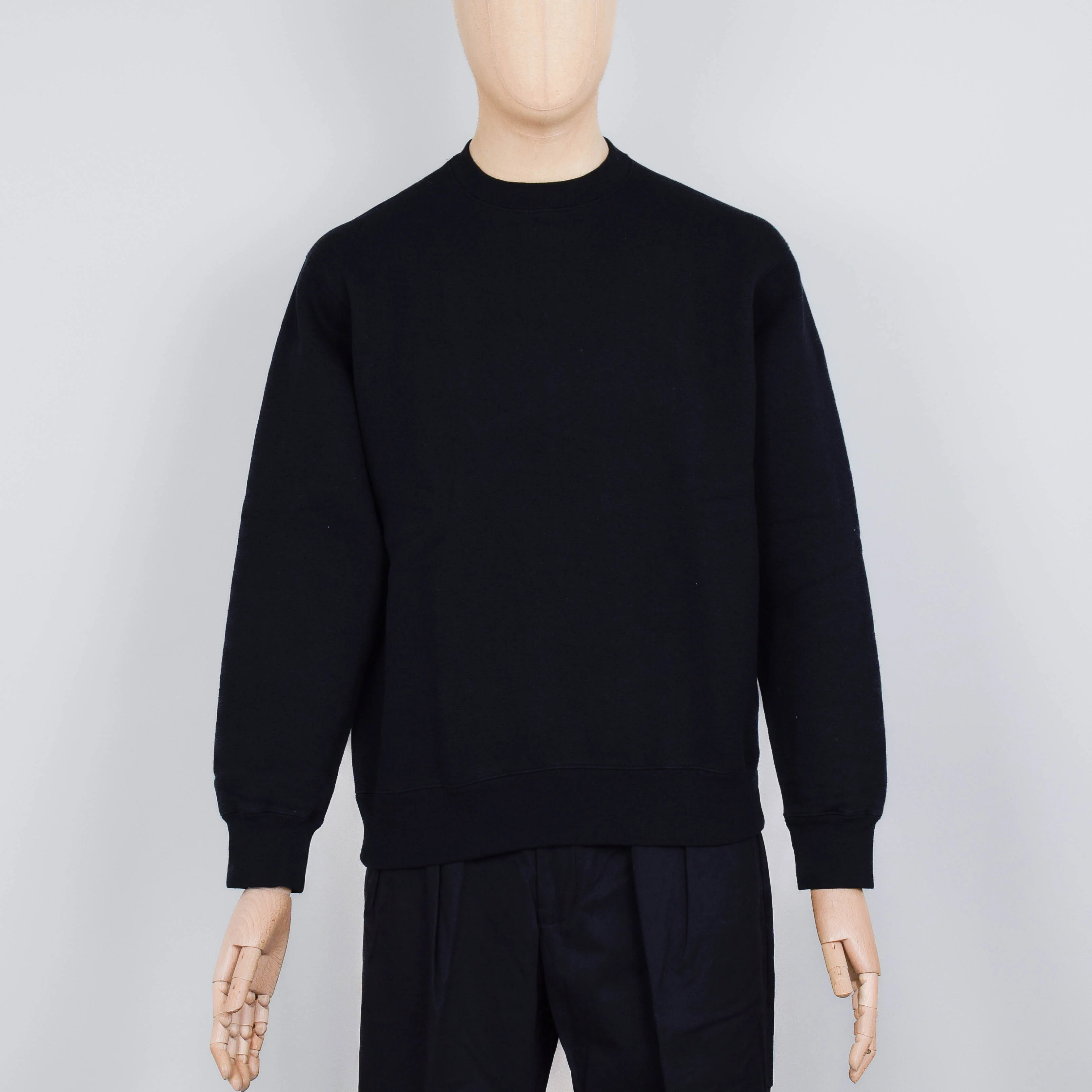 Beams Plus Sweat Crew Raised Back - Black