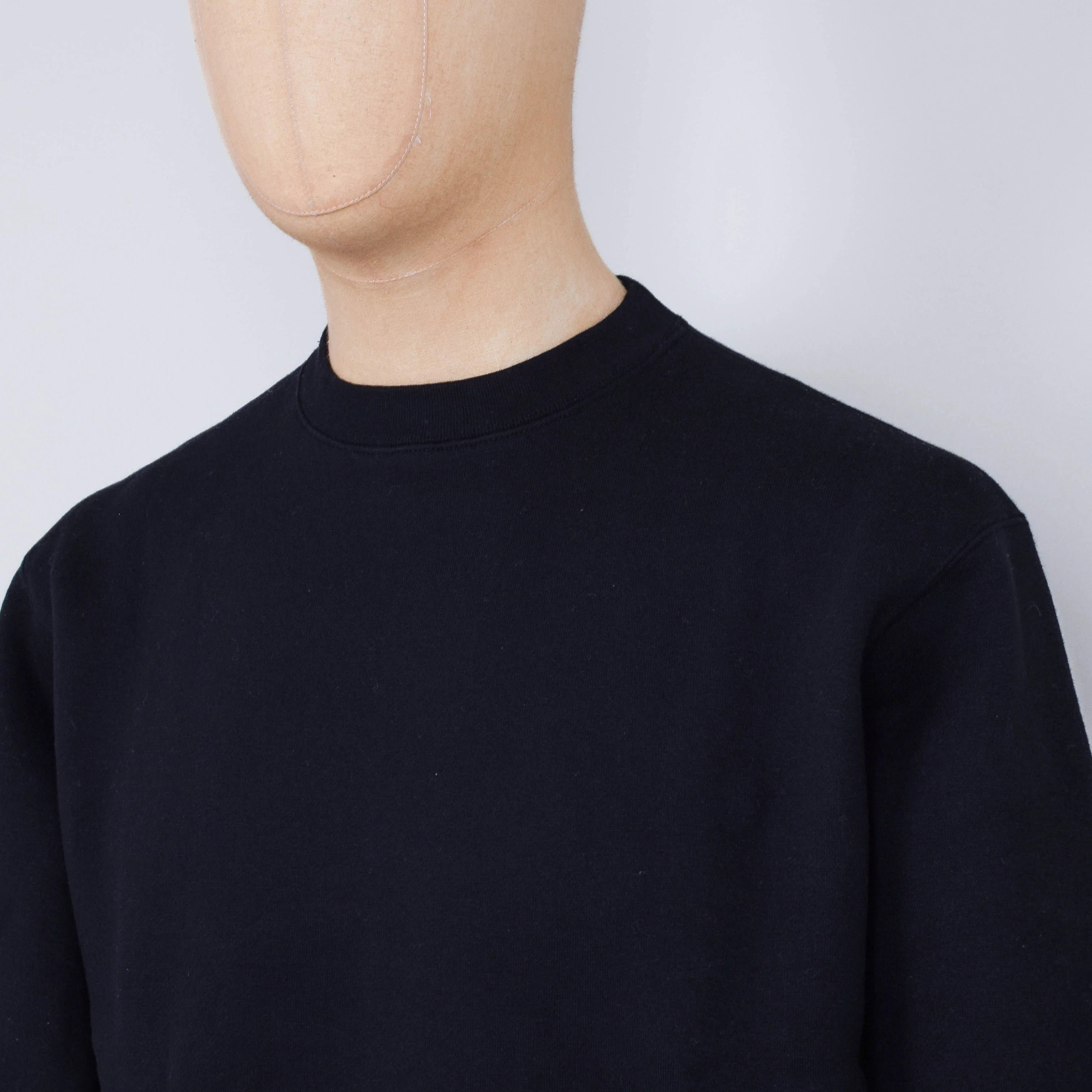 Beams Plus Sweat Crew Raised Back - Black - Image 2