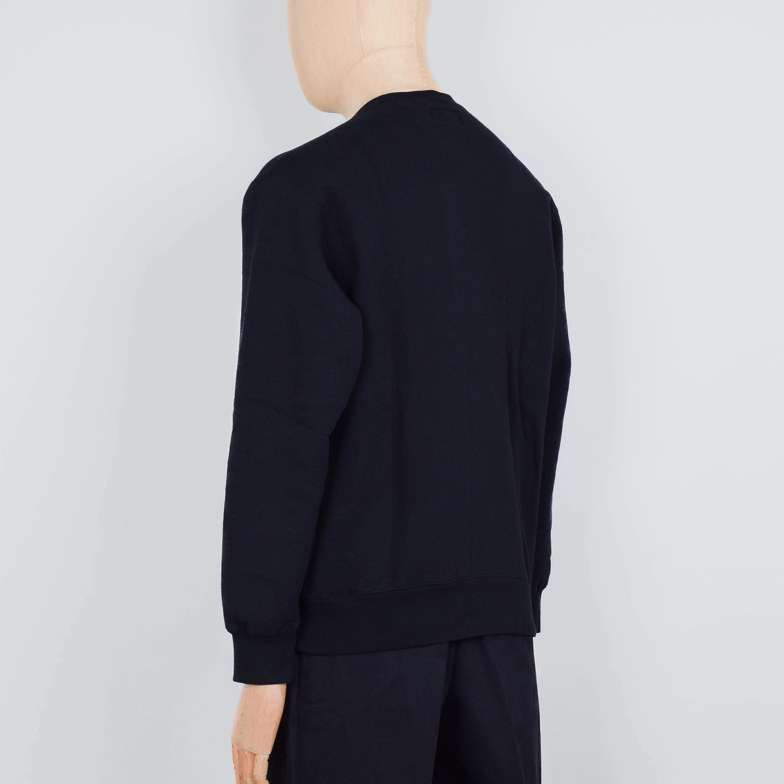 Beams Plus Sweat Crew Raised Back - Black - Image 3
