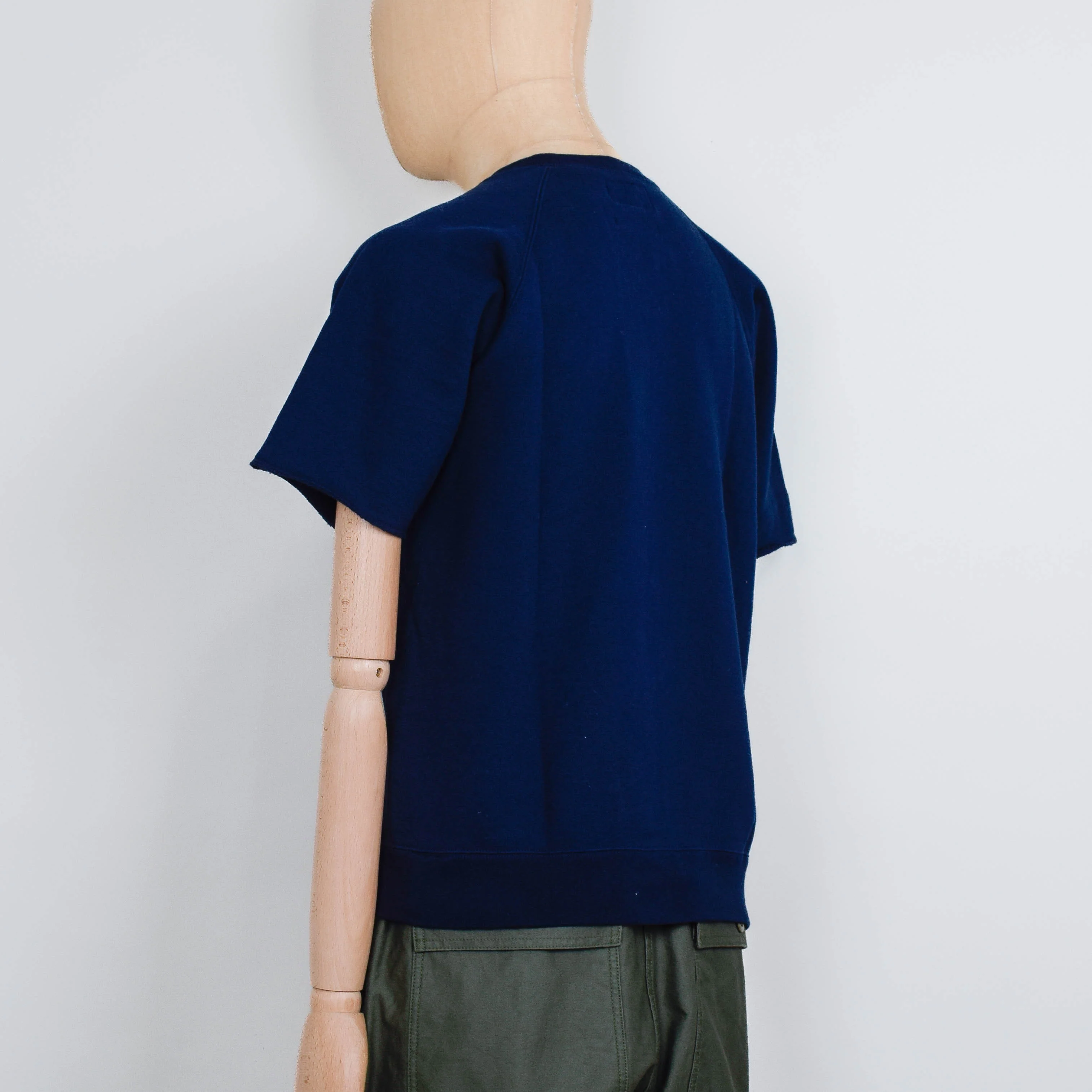 Beams Plus Sweat Short Sleeve Cut-Off - Navy - Image 3