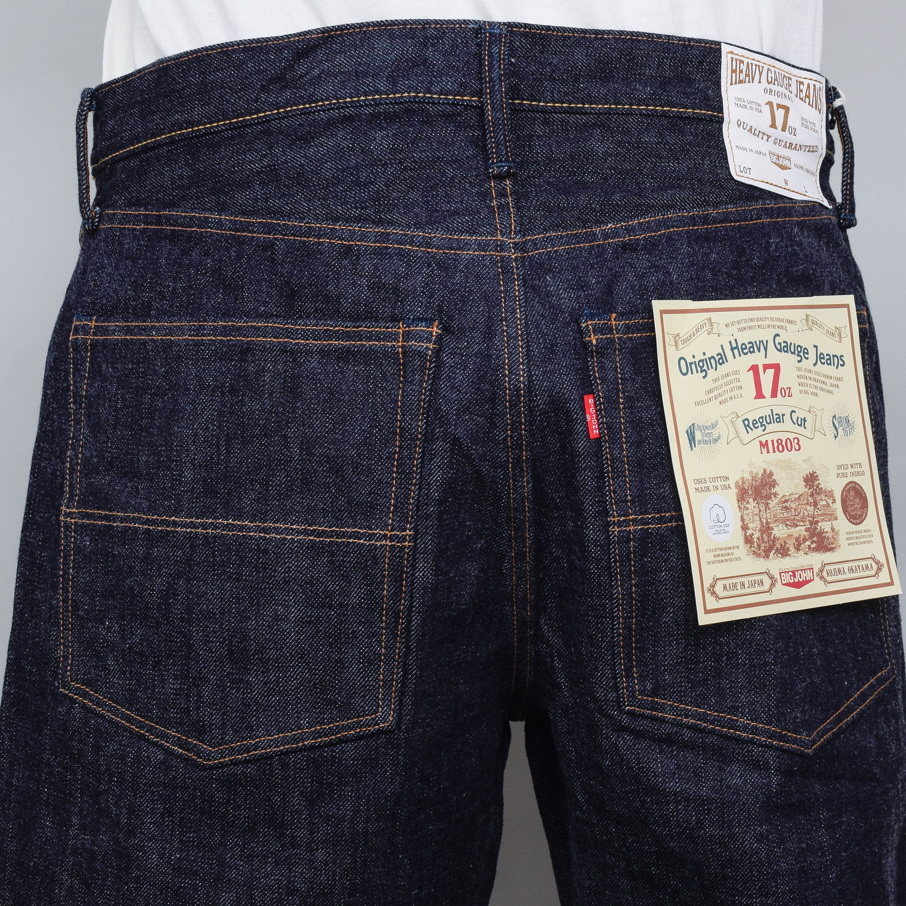 Big John M1803 17oz Straight - Indigo - Image 3