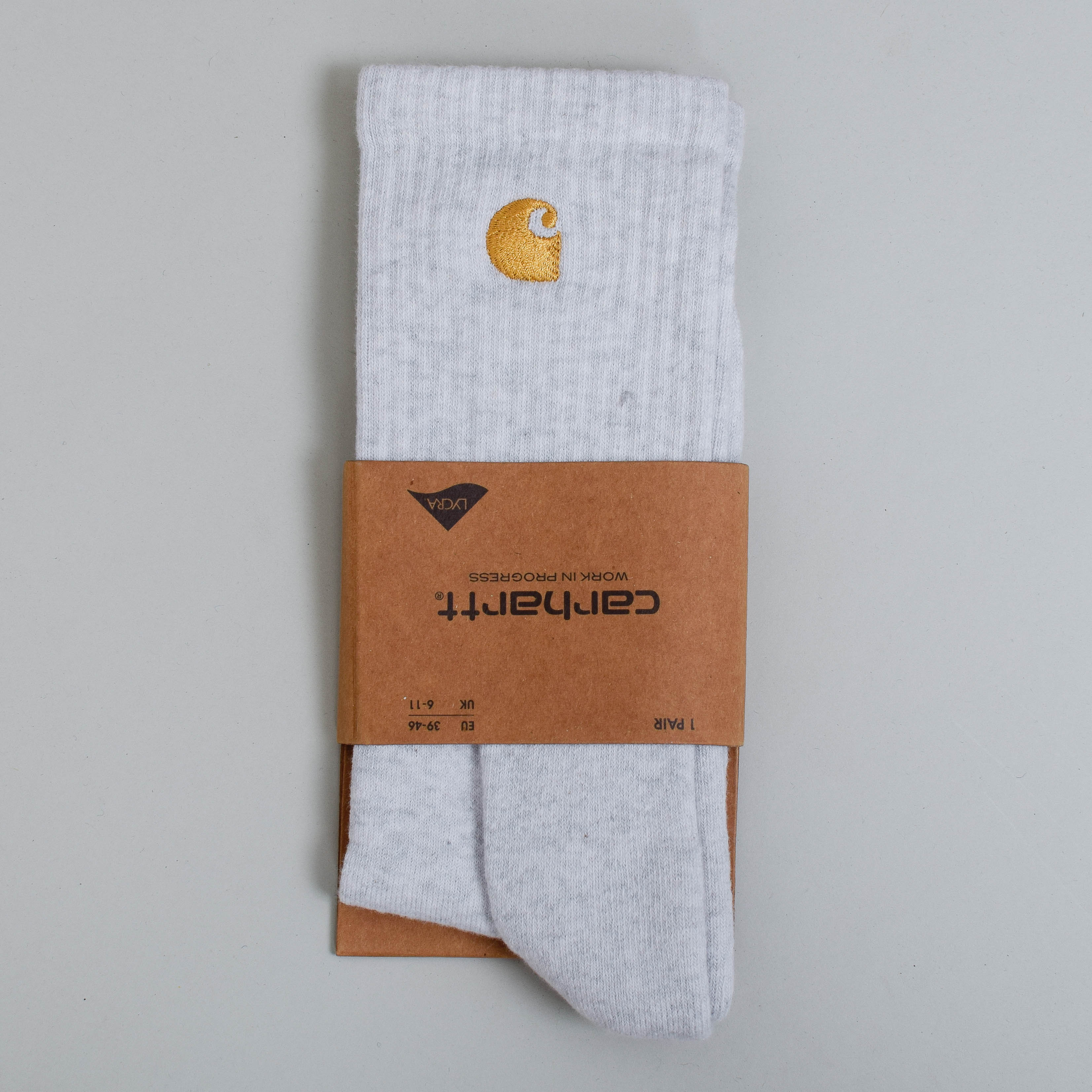 Carhartt WIP Chase Socks - Ash Heather/Gold