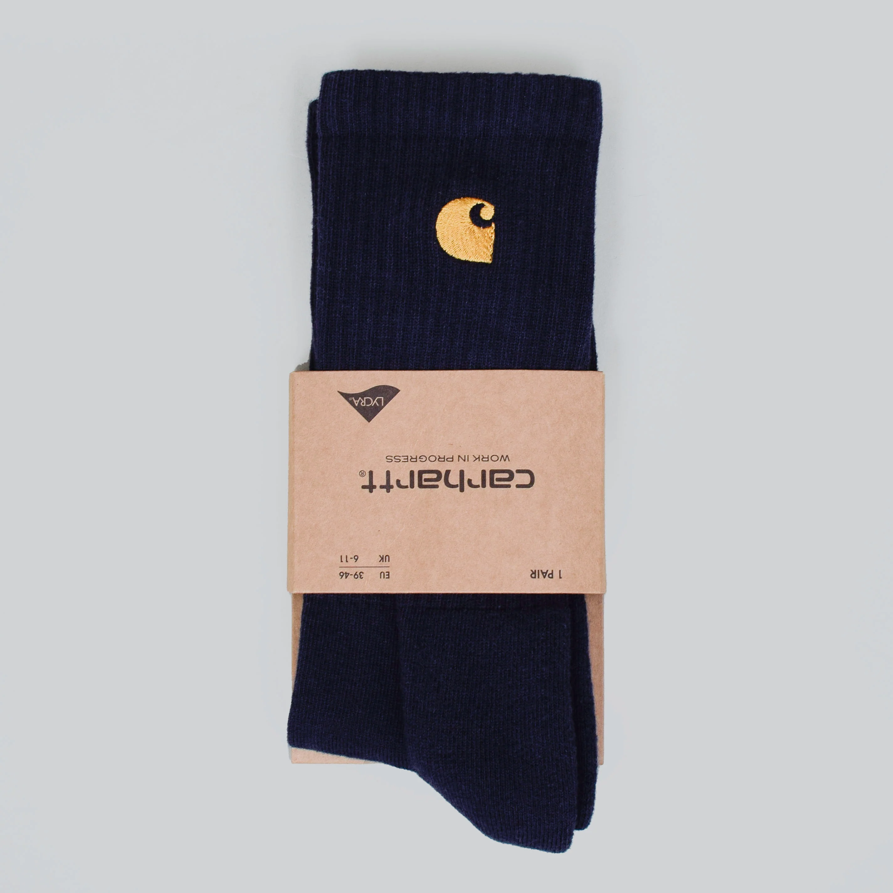 Carhartt WIP Chase Socks - Dark Navy/Gold