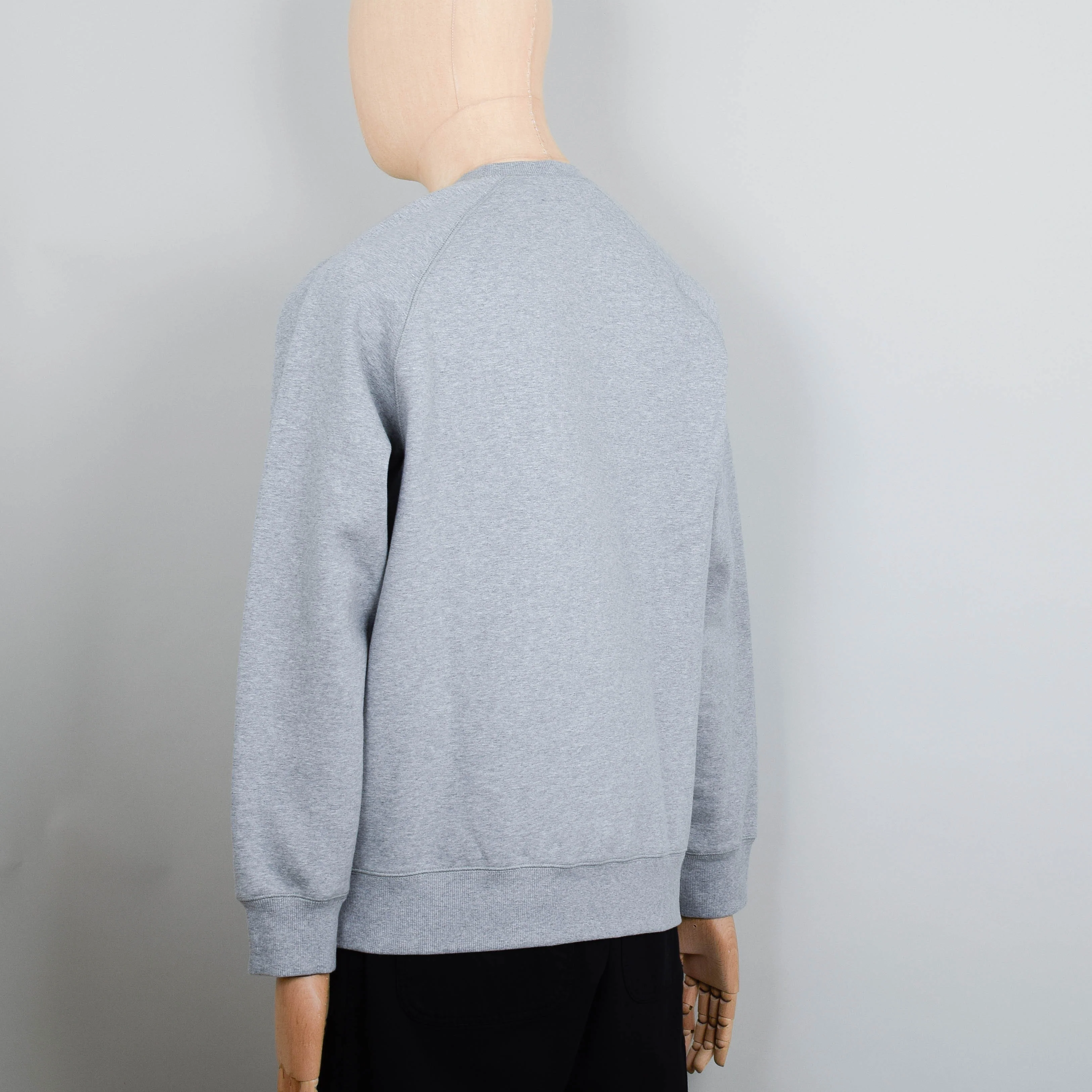 Carhartt WIP Chase Sweat - Grey Heather/Gold - Image 4