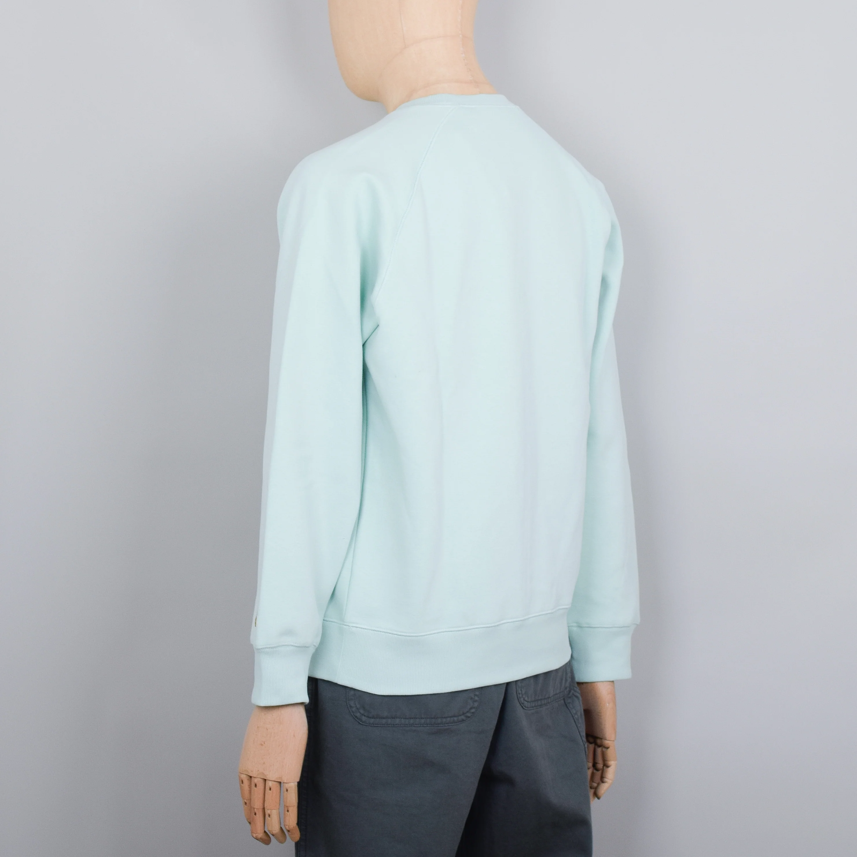Carhartt WIP Chase Sweat - Pale Spearmint/Gold - Image 3