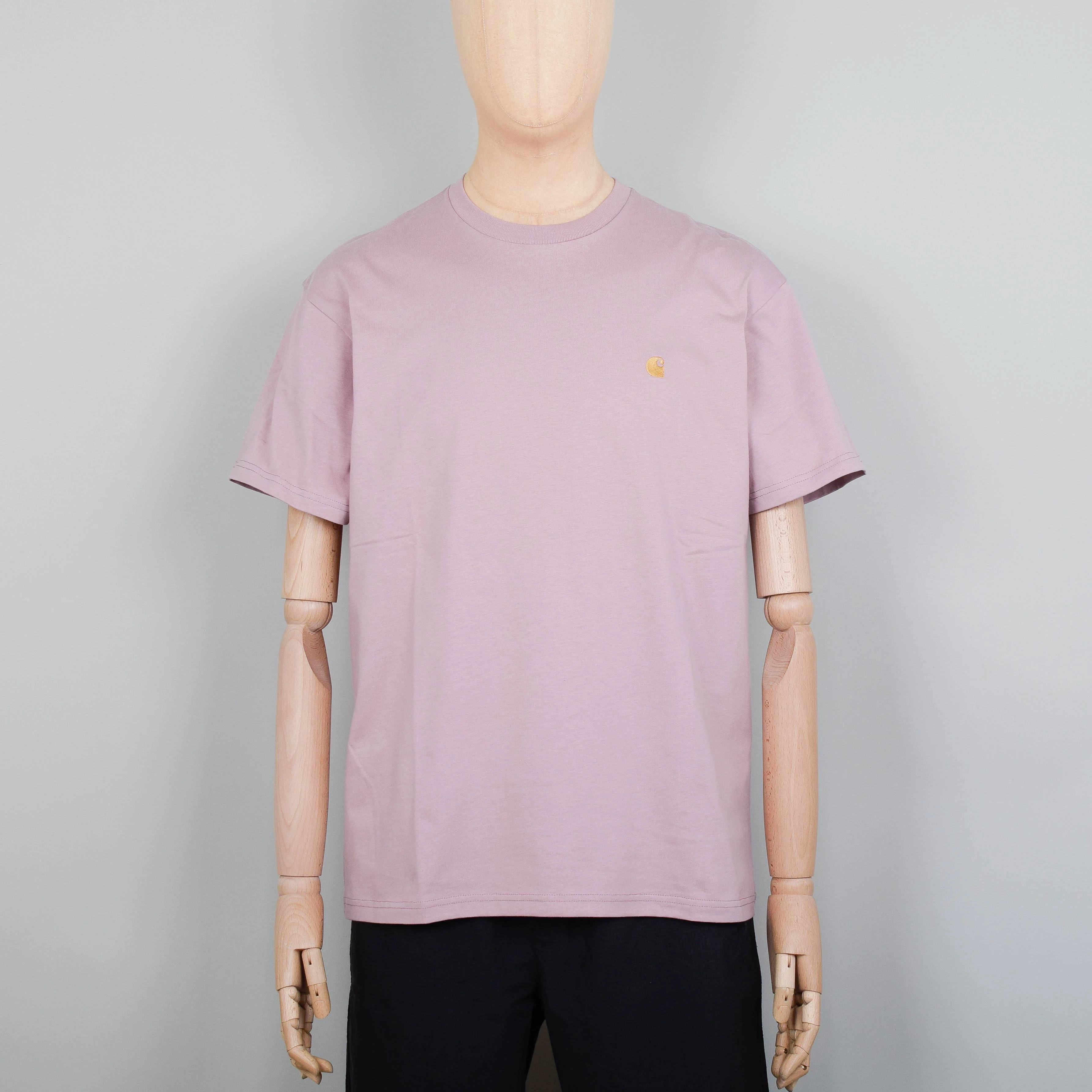Carhartt WIP Chase T-Shirt S/S - Glassy Pink / Gold