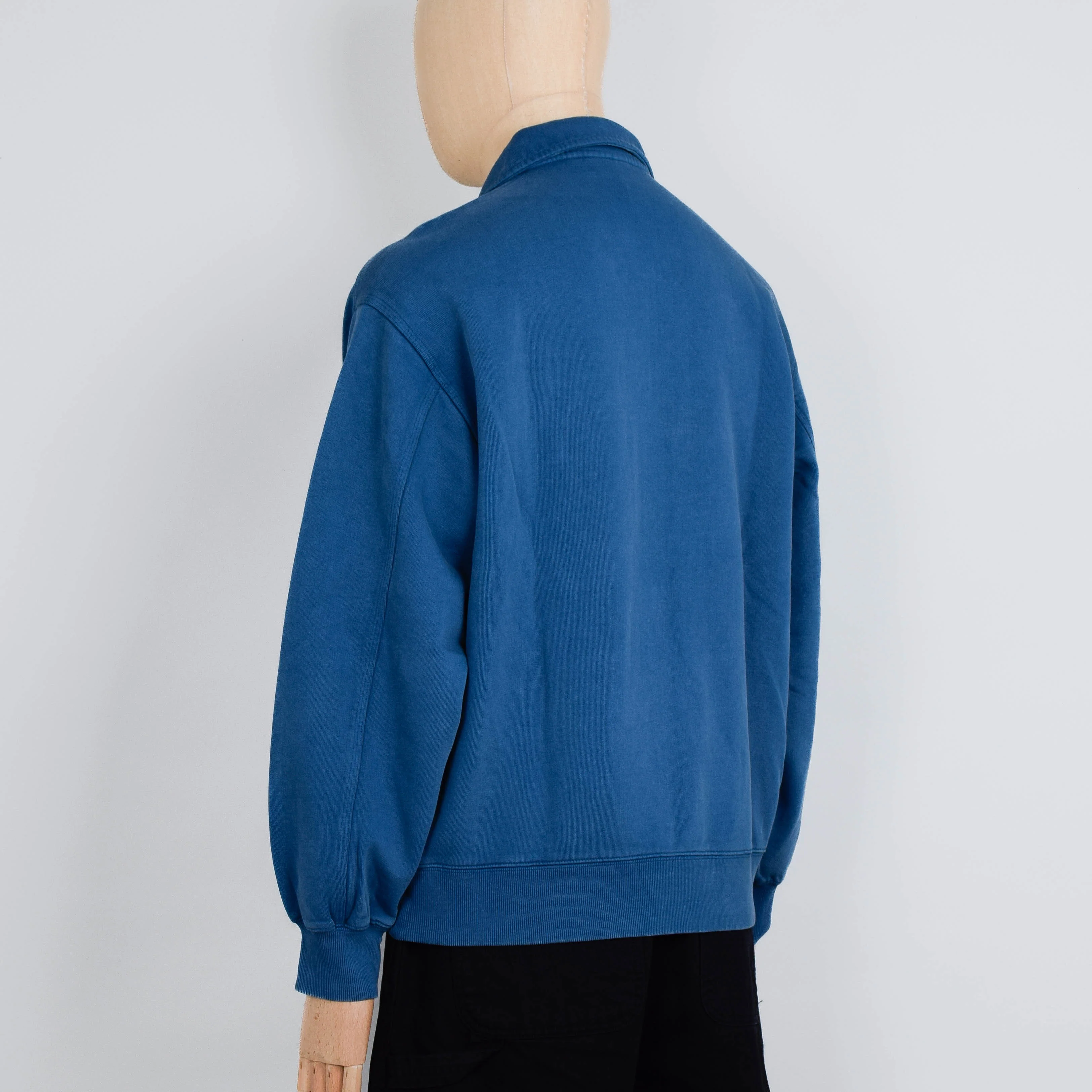 Carhartt WIP Half Zip Detroit Sweatshirt - Blue River Stone Washed - Image 3