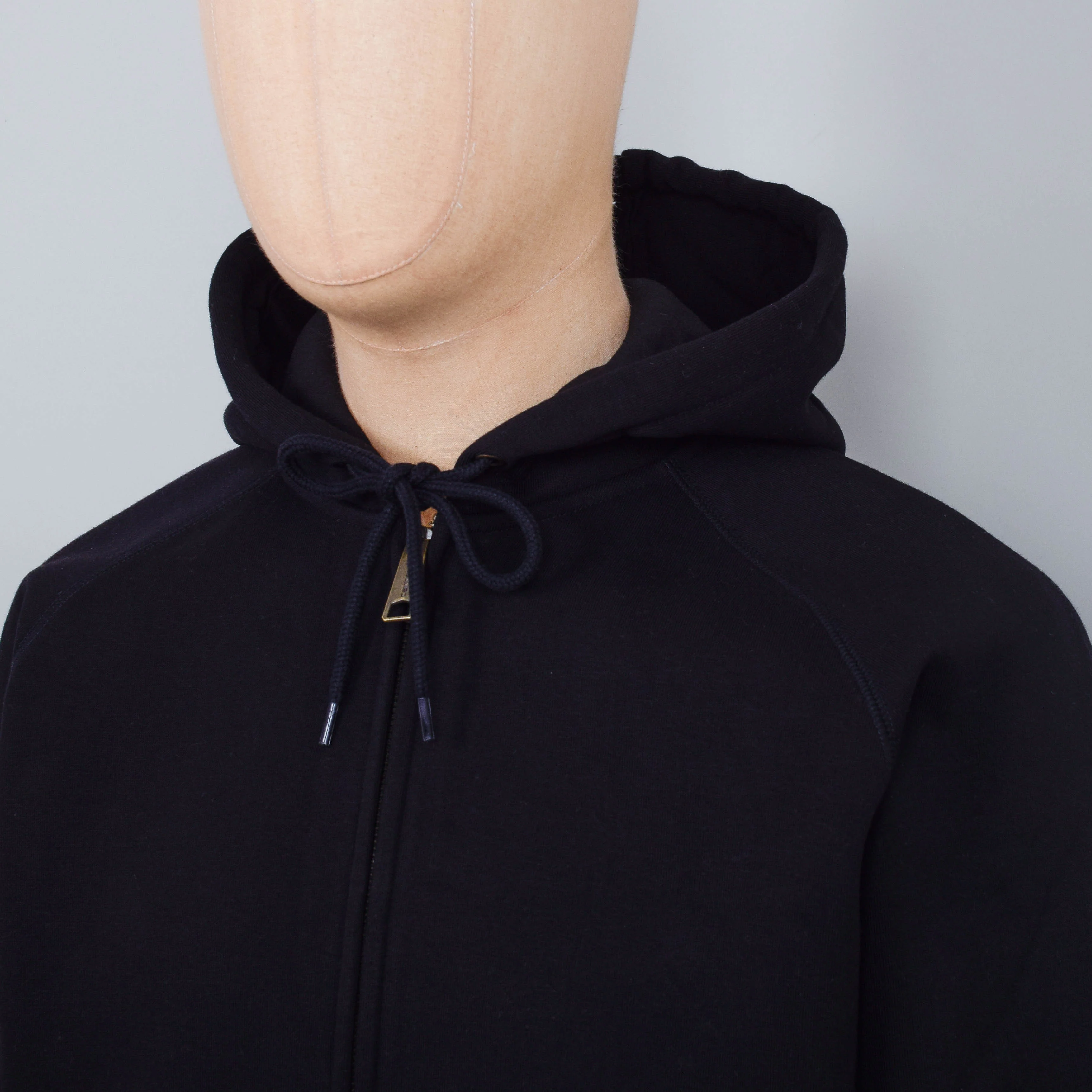 Carhartt WIP Hooded Chase Sweat Jacket - Black/Gold - Image 2