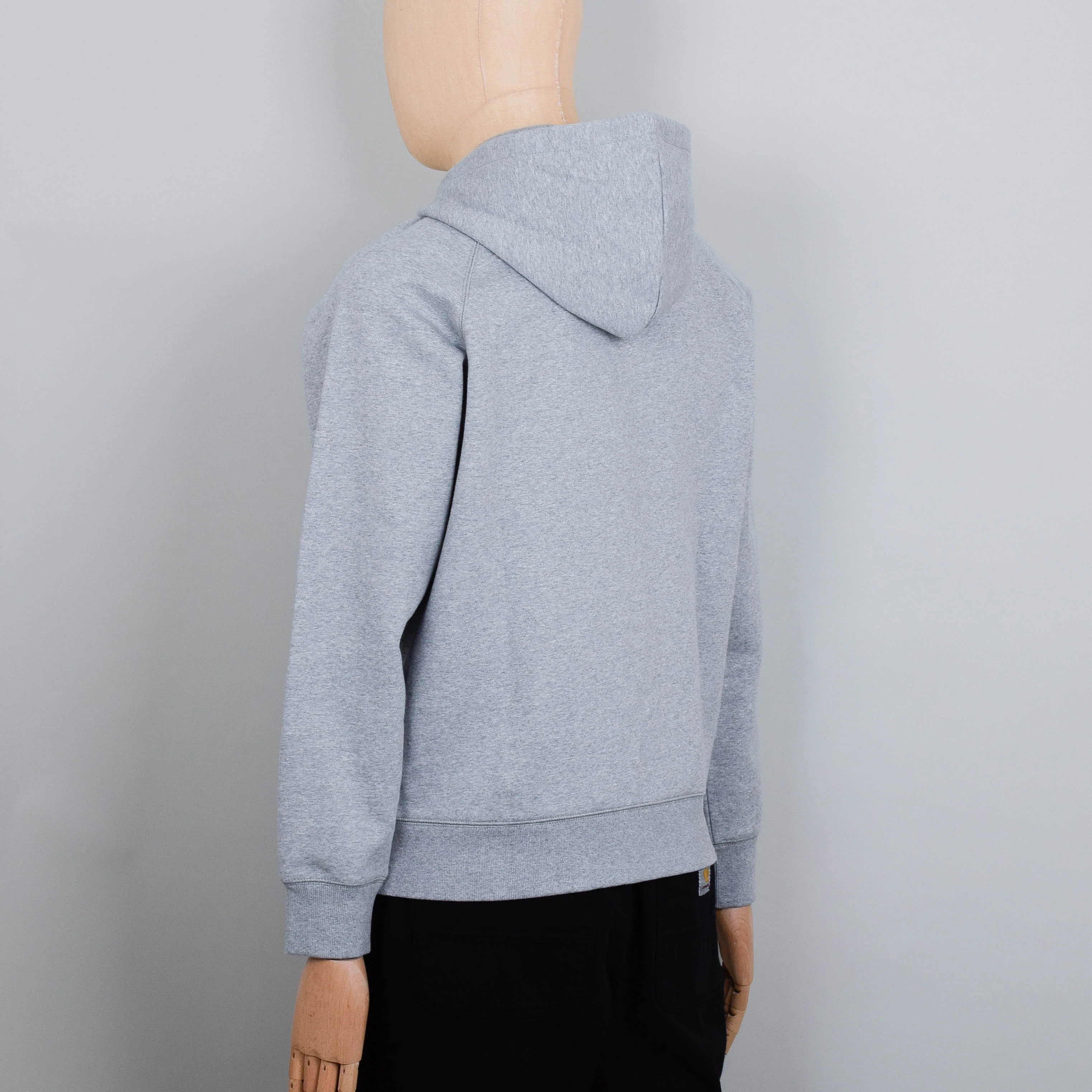 Carhartt WIP Hooded Chase Sweat Jacket - Grey/Gold - Image 4