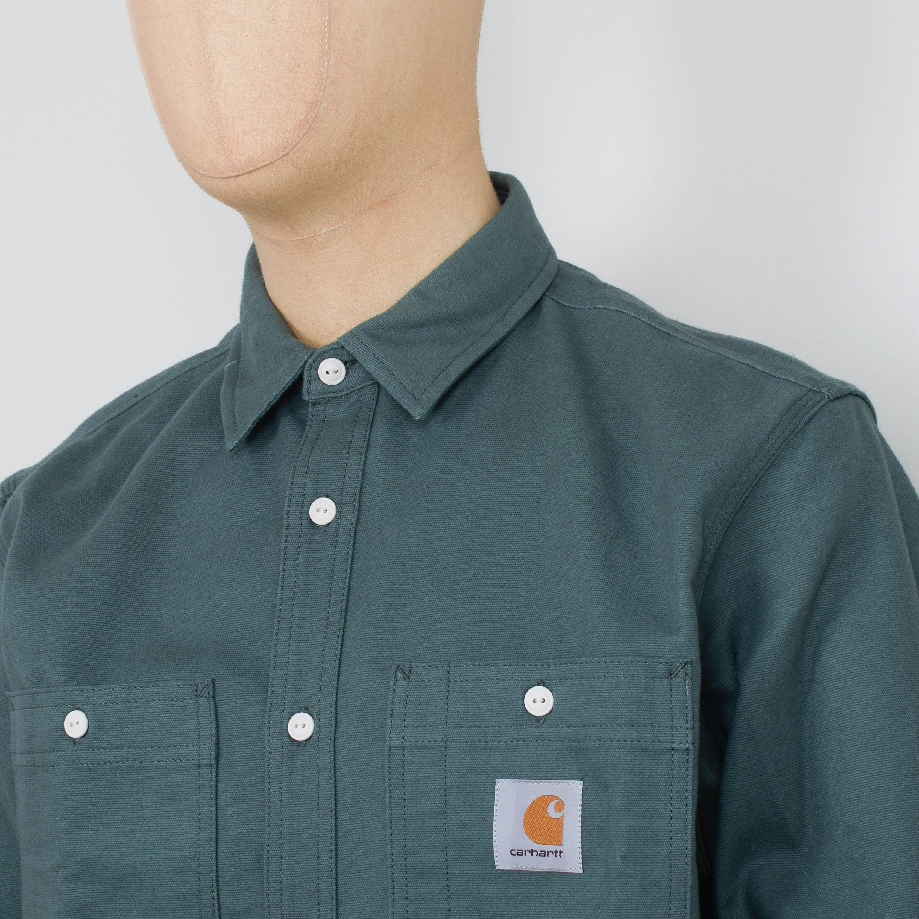 Carhartt WIP L/S Clink Shirt Duck Green Rigid - Image 2