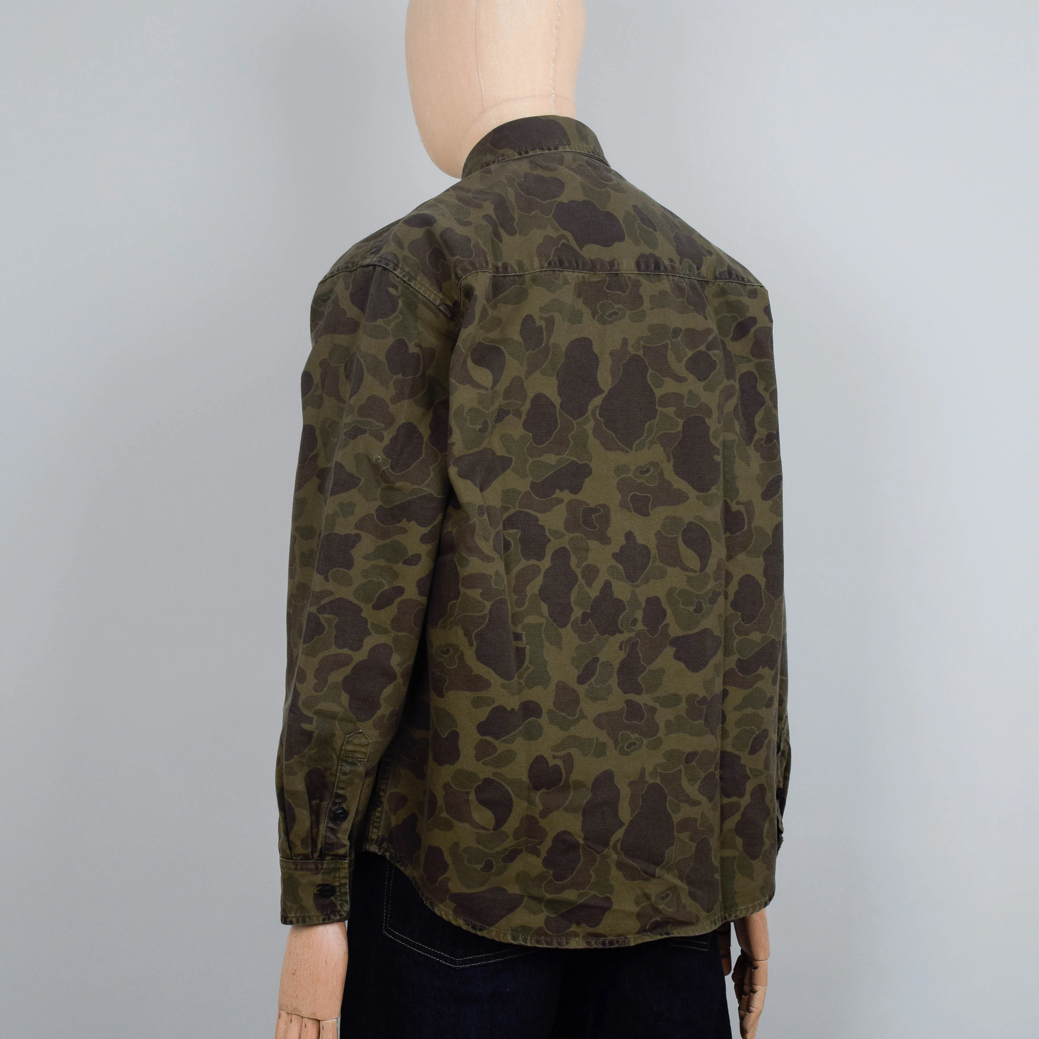 Carhartt WIP L/S Duck Shirt Camo Duck - Green / Office Green - Image 3