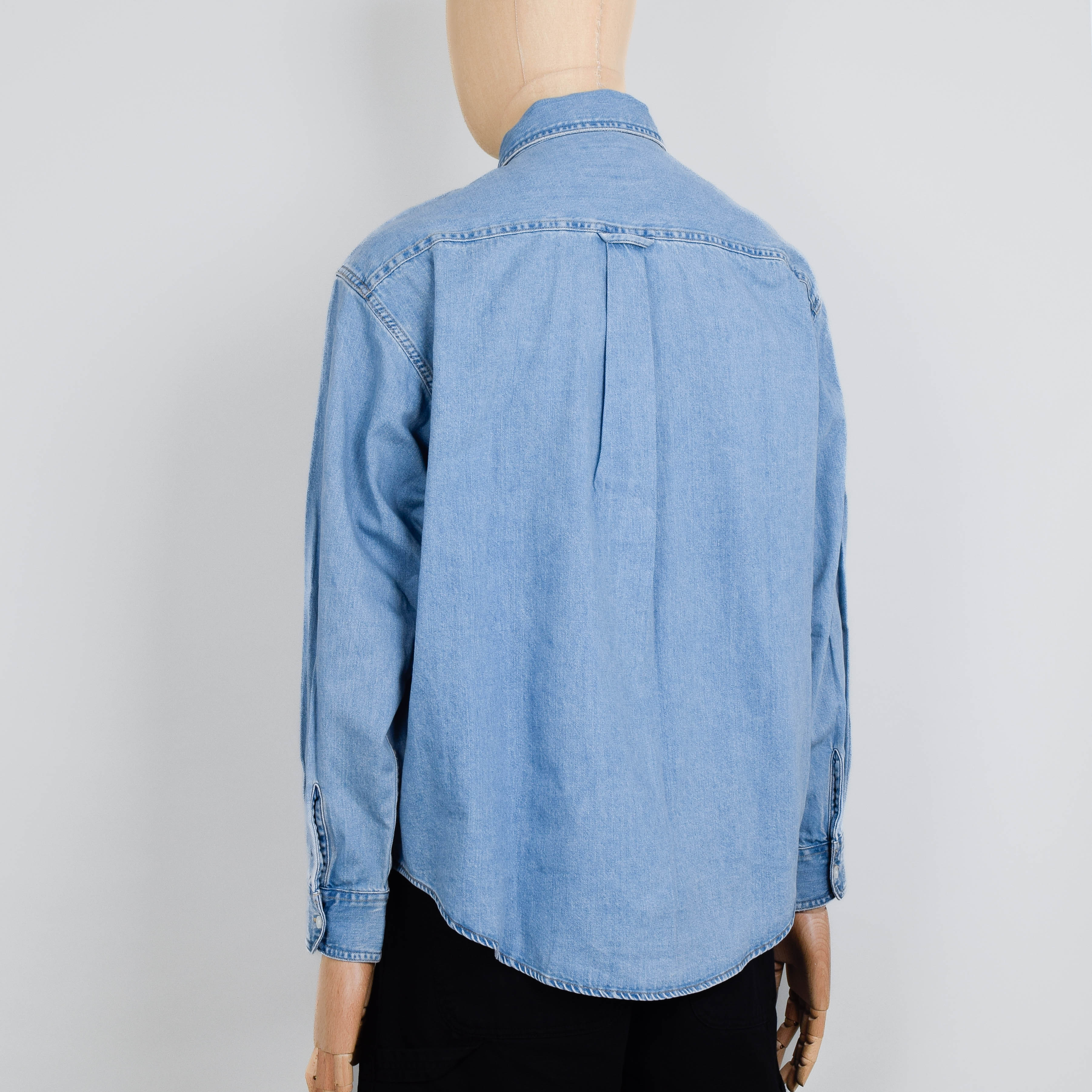 Carhartt WIP L/S Lucas Shirt - Blue Stone Washed - Image 3