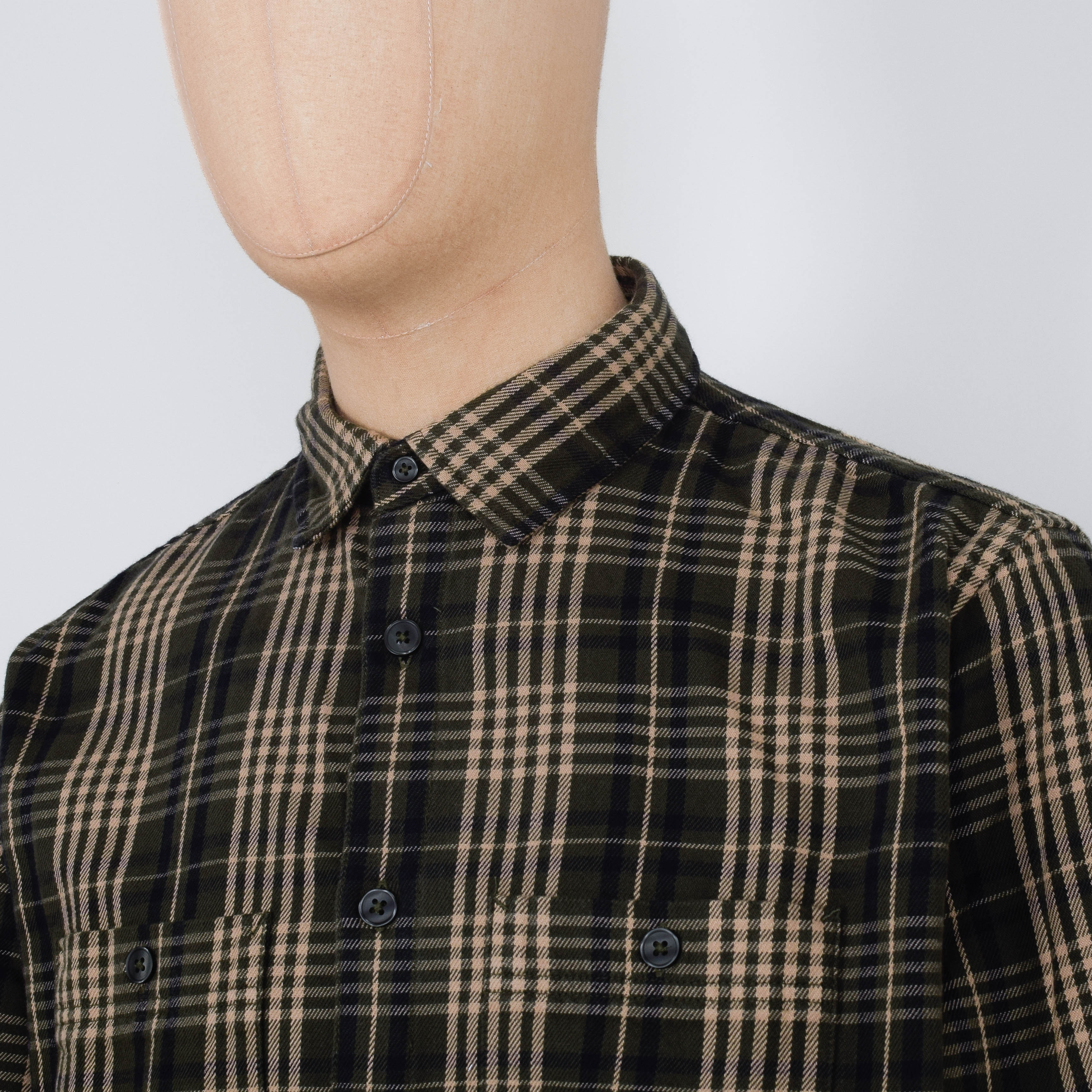 Carhartt WIP L/S Mandlik Shirt -  Mandlik Check Office Green - Image 2
