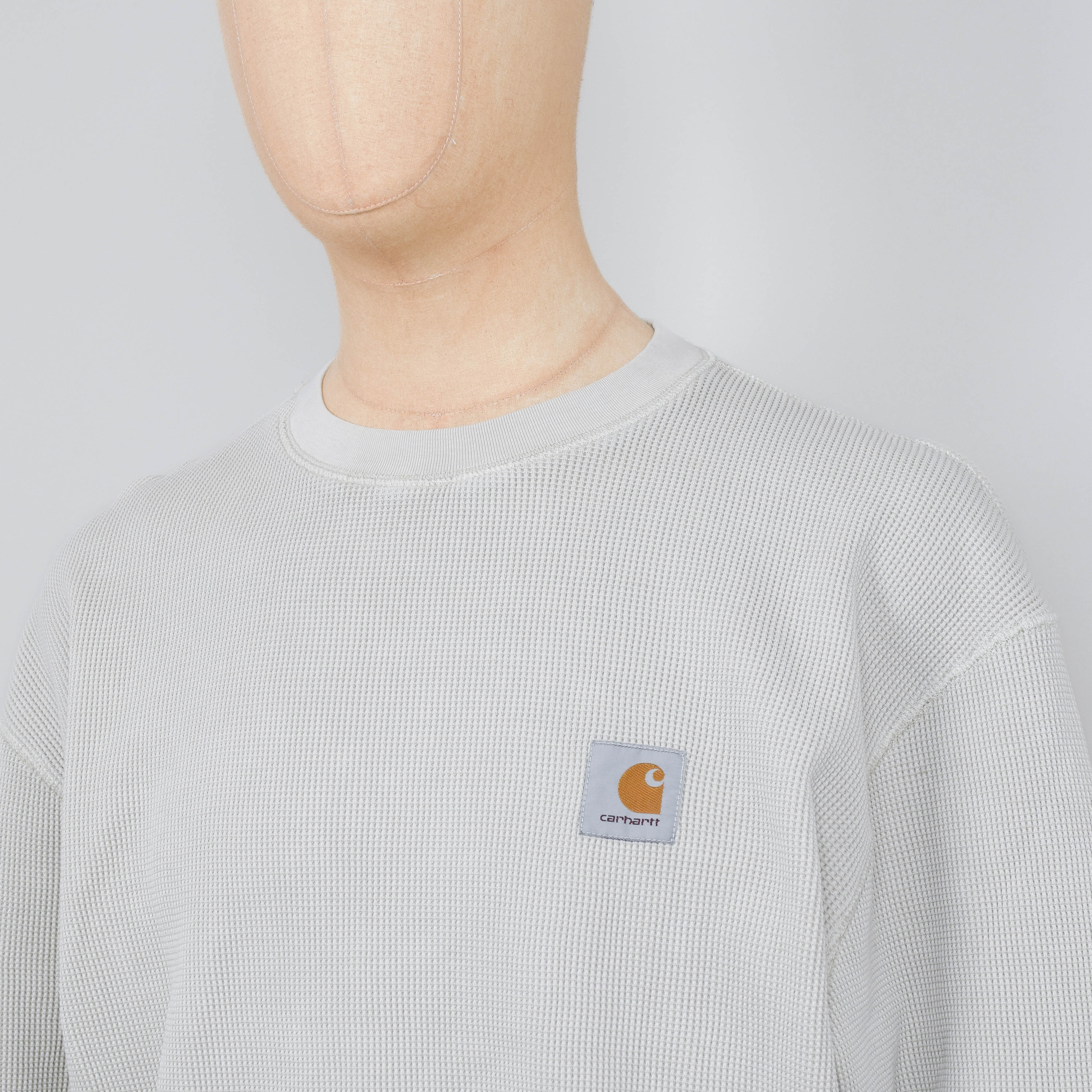 Carhartt WIP L/S Vista Waffle T-Shirt - Fleur De Sel - Image 2