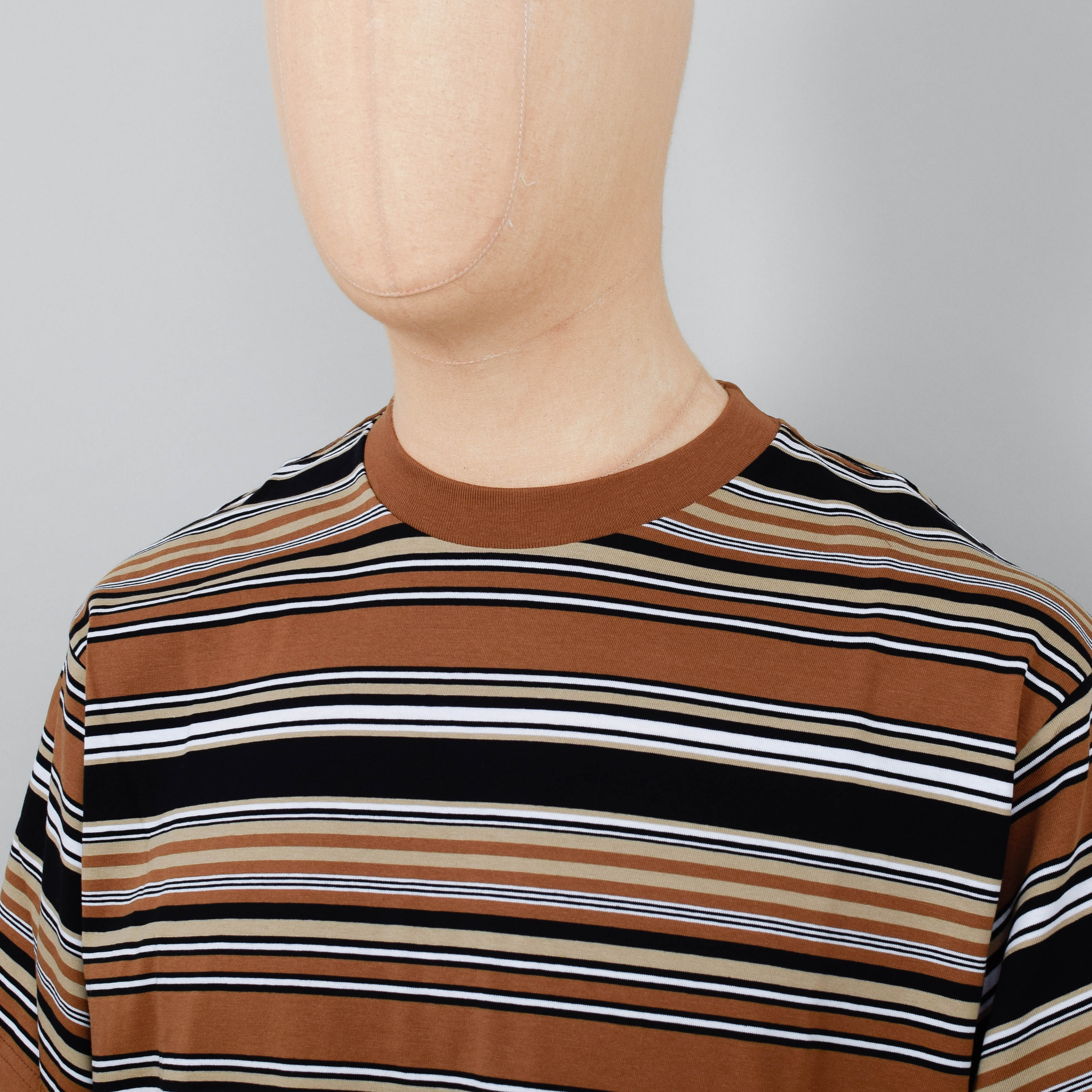 Carhartt WIP Lafferty Stripe T-Shirt - Hamilton Brown - Image 2