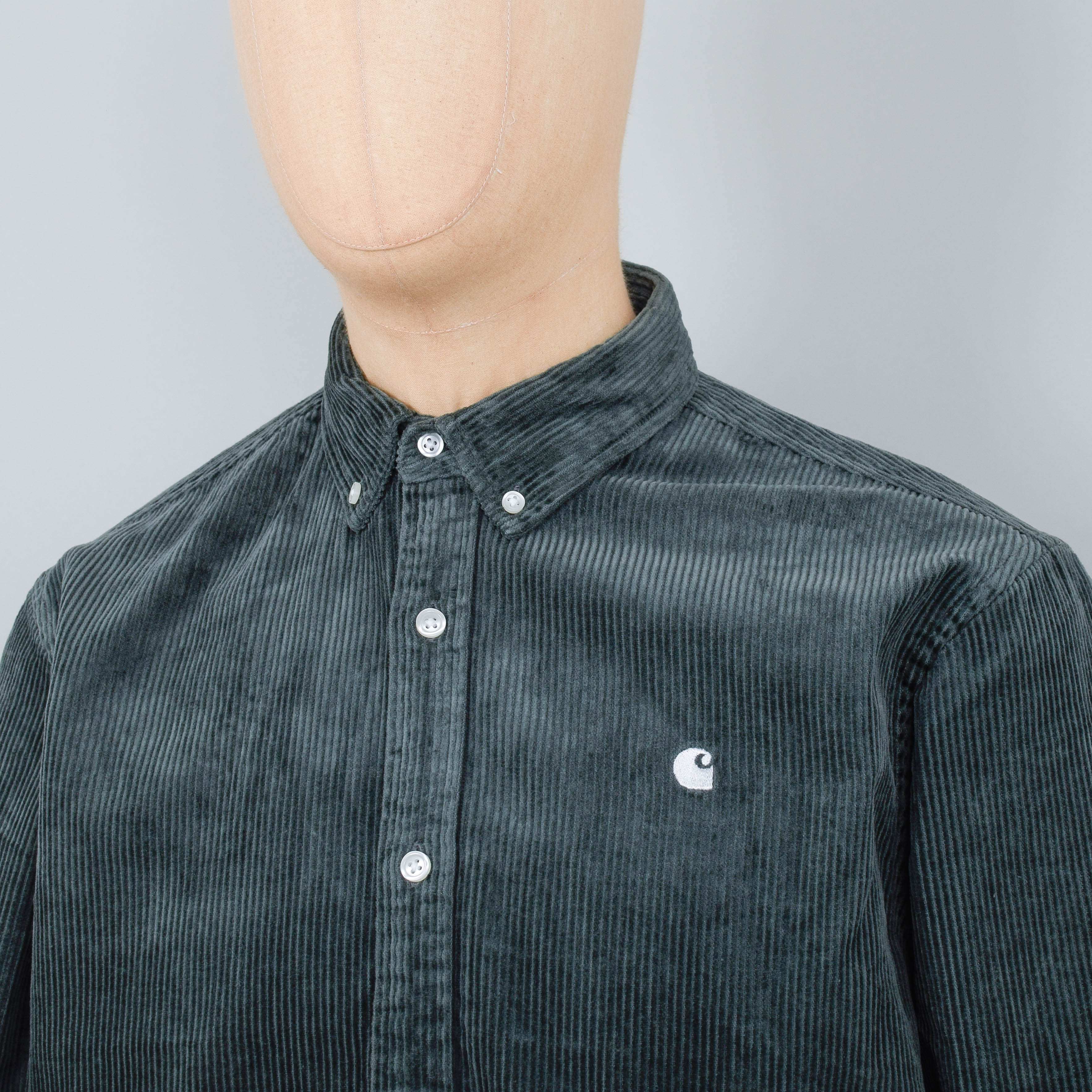 Carhartt WIP Madison Cord Shirt - Boxwood/Wax - Image 2
