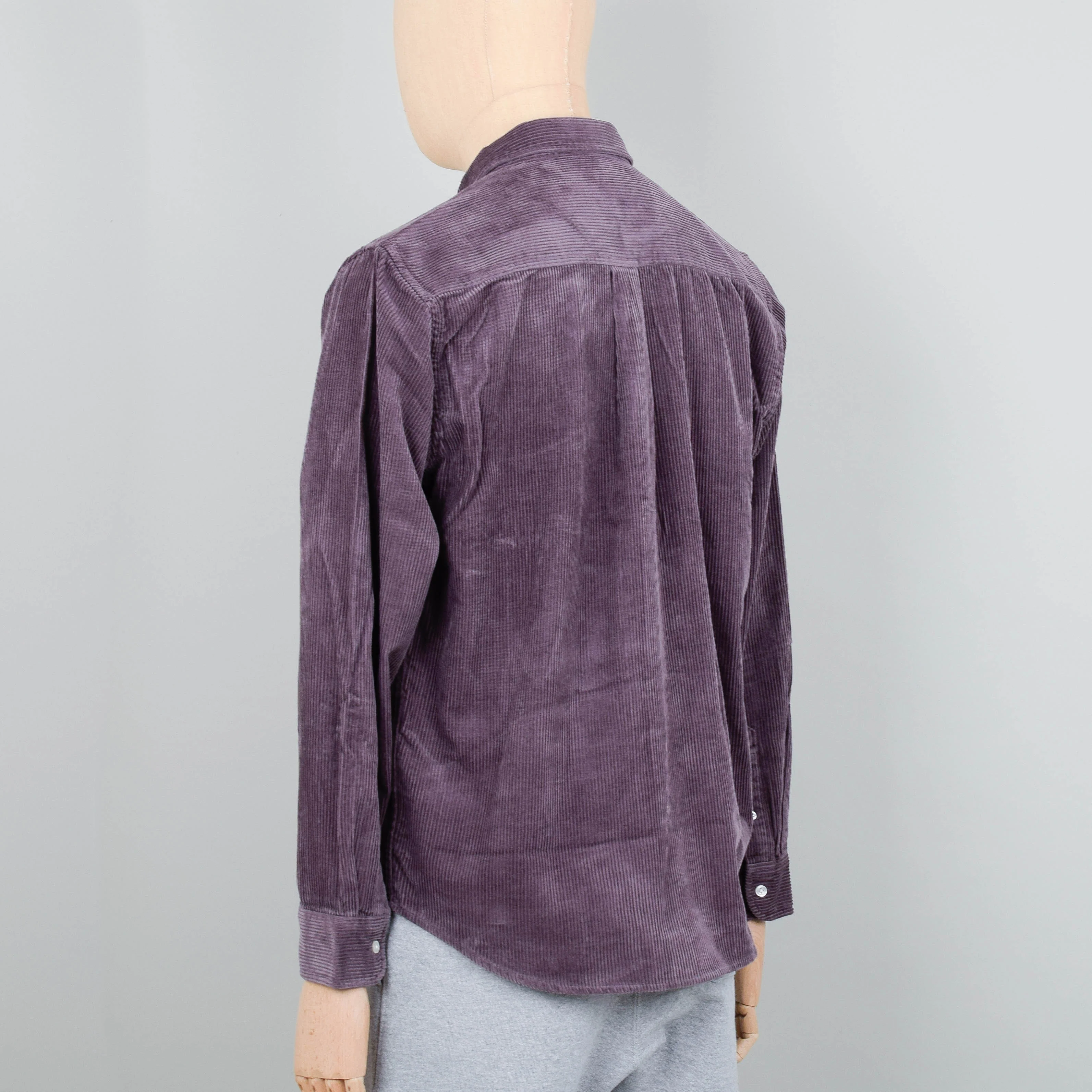 Carhartt WIP Madison Cord Shirt - Misty Thistle/Black - Image 3