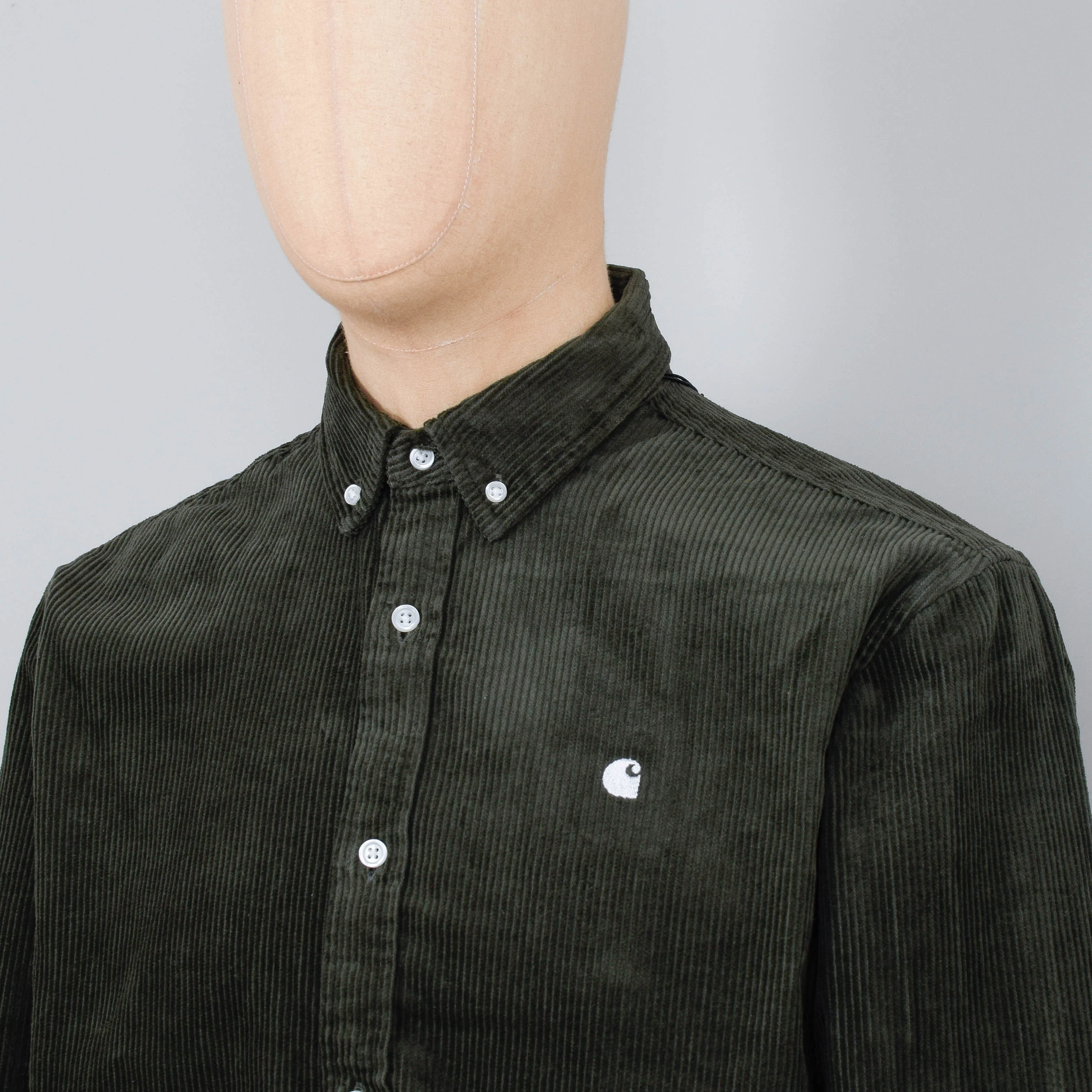Carhartt WIP Madison Cord Shirt - Plant / Wax - Image 2