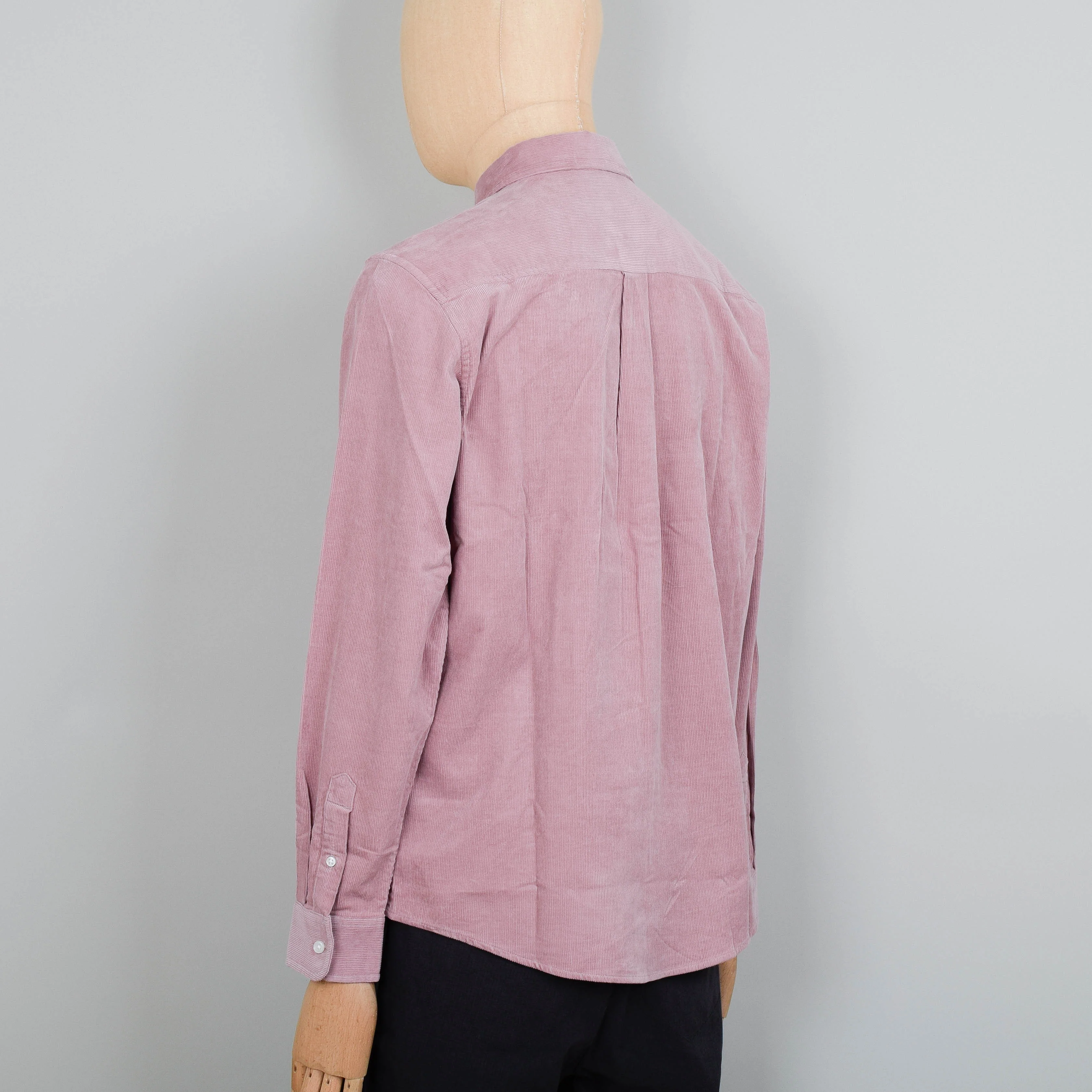 Carhartt WIP Madison Fine Cord Shirt - Glassy Pink / Wax - Image 3