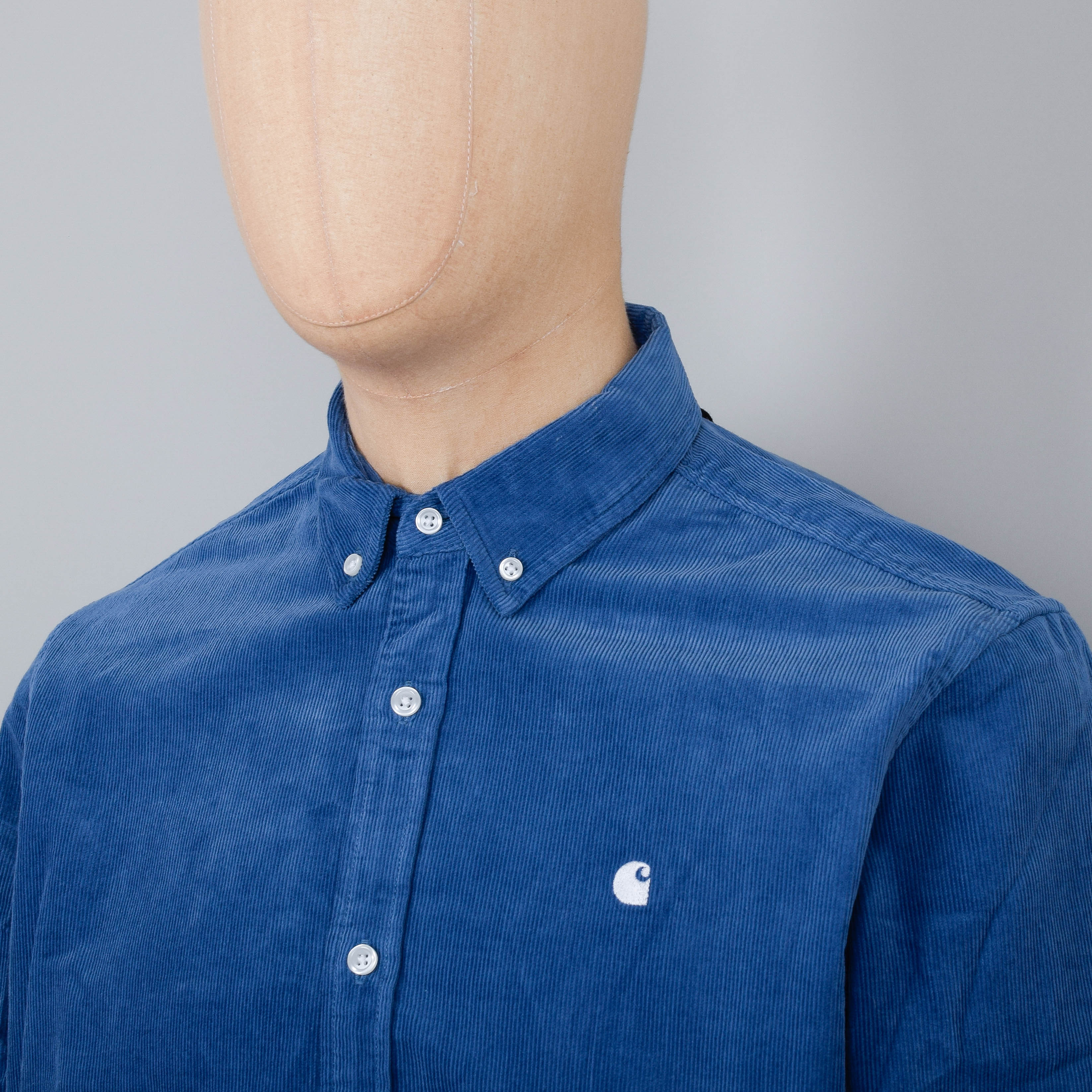Carhartt WIP Madison Fine Cord Shirt - Sorrent / Wax - Image 2