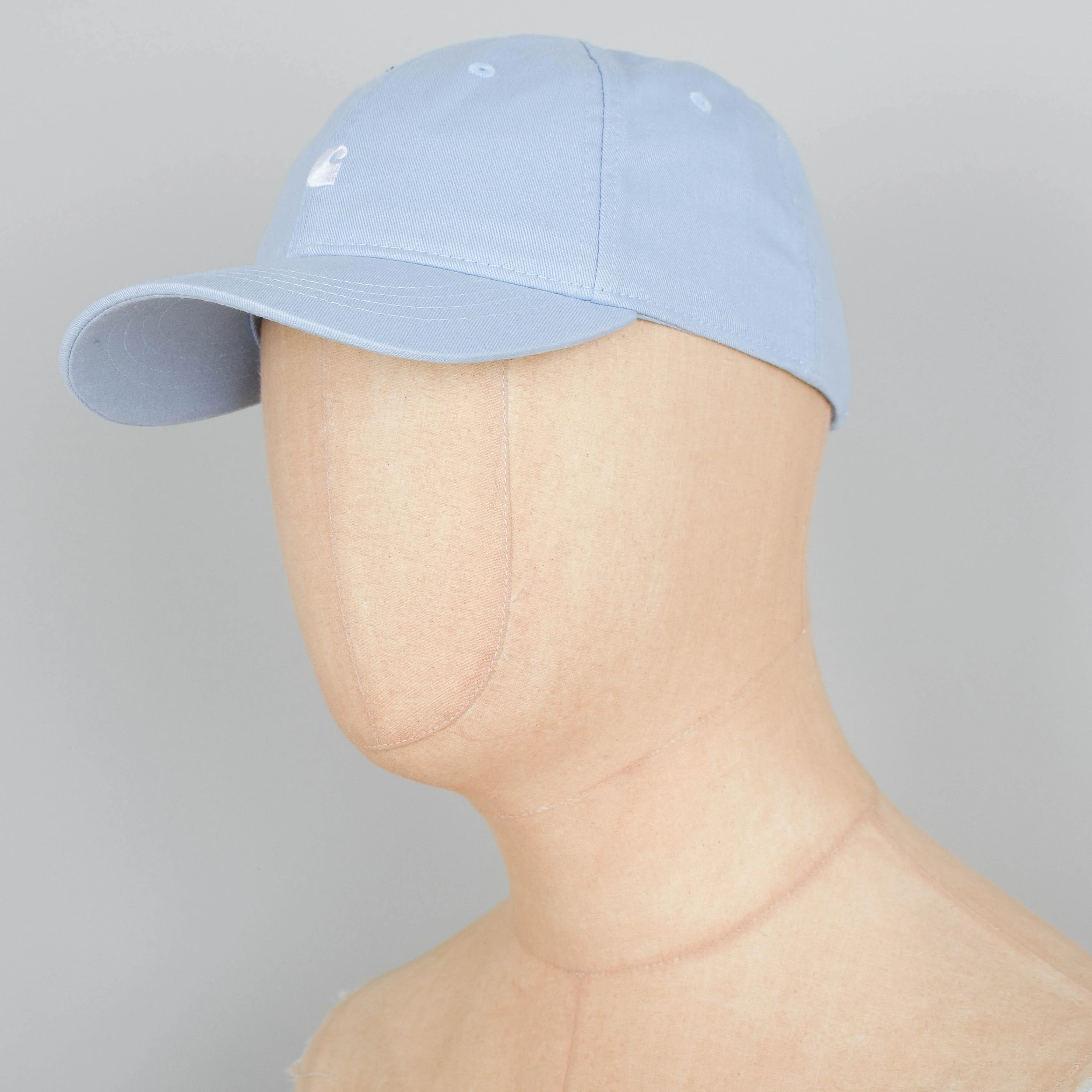 Carhartt WIP Madison Logo Cap - Frosted Blue / White - Image 2