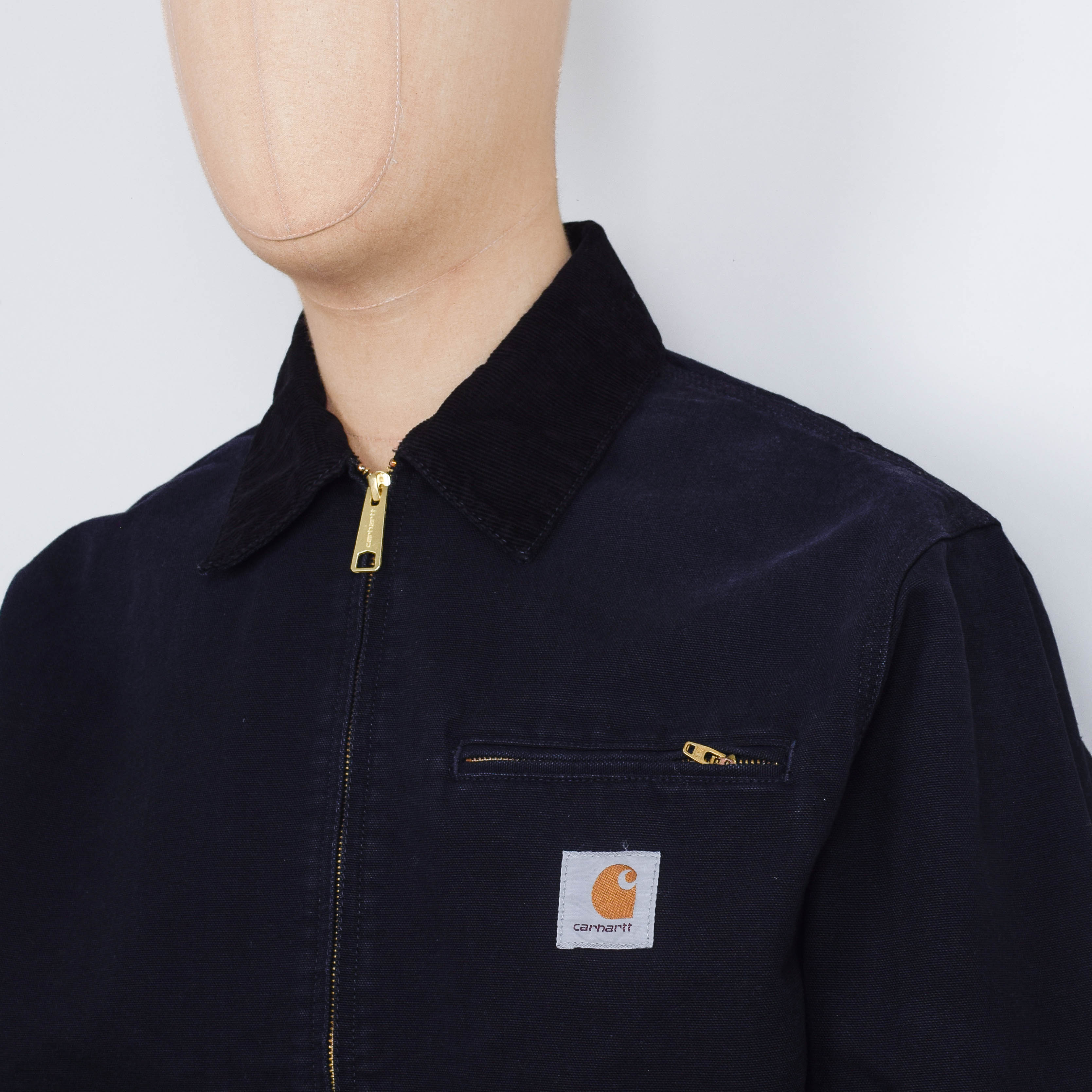 Carhartt WIP OG Detroit Jacket - Black / Black Aged Canvas - Image 2