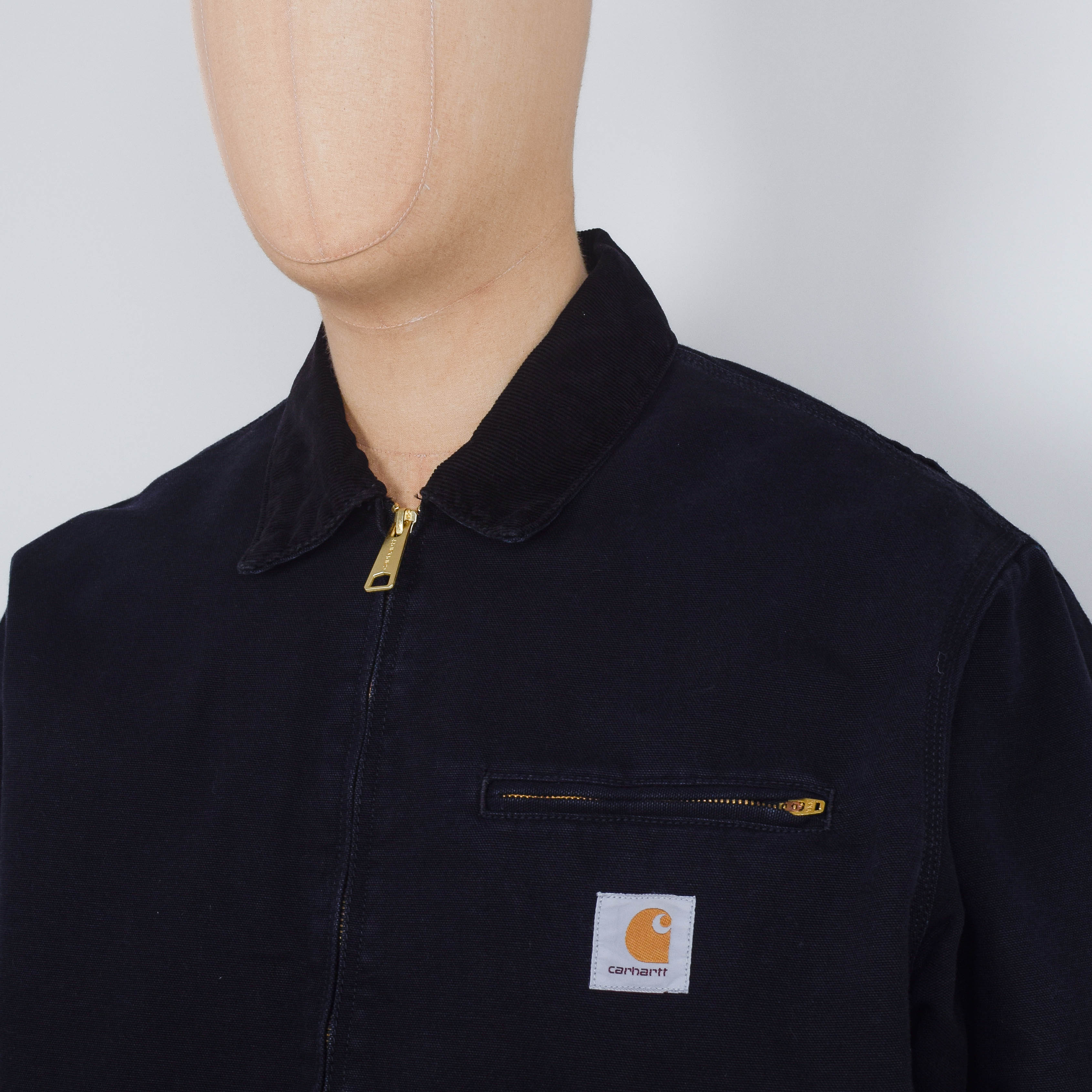 Carhartt WIP OG Detroit Jacket - Black / Black Aged Canvas - Image 2