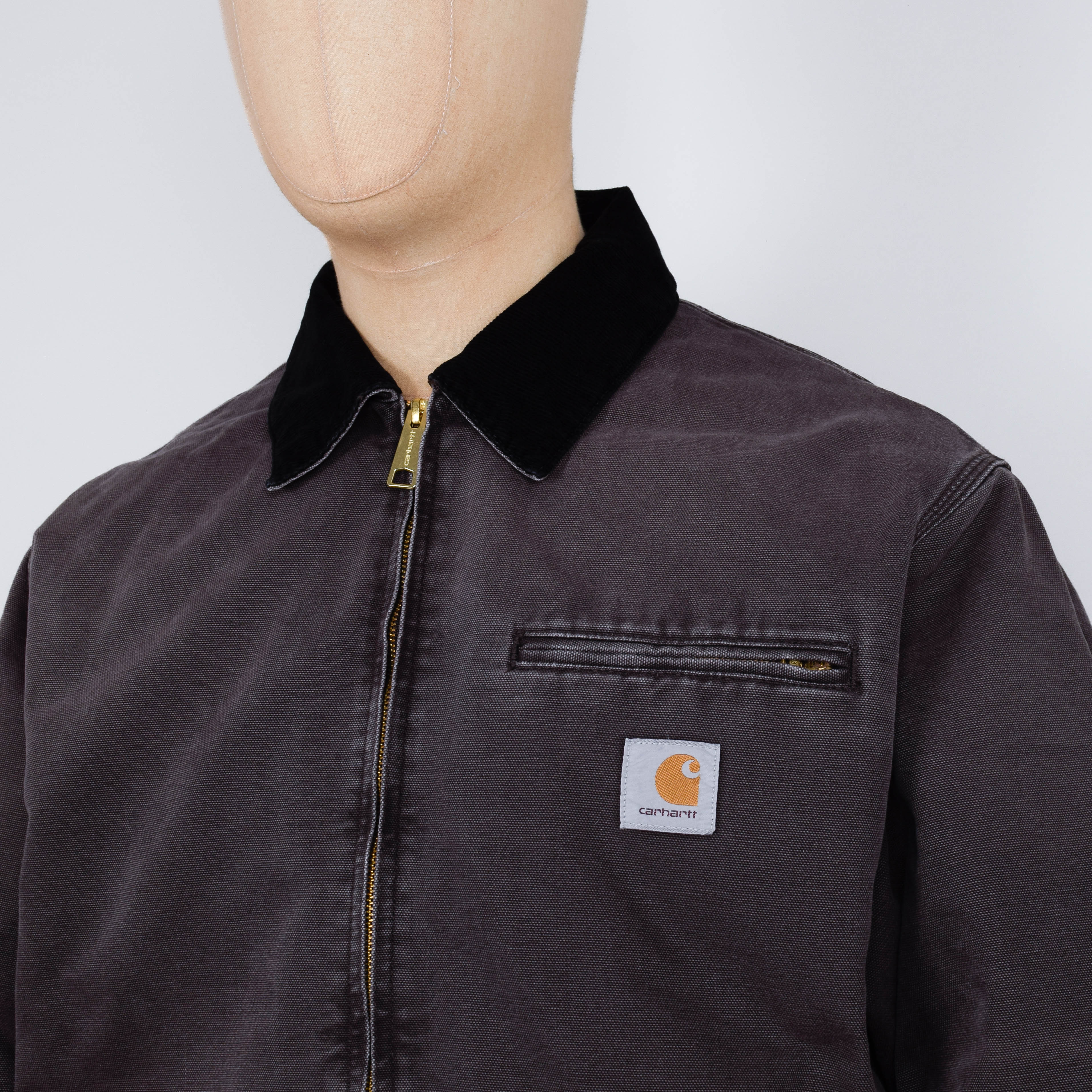 Carhartt WIP OG Detroit Jacket - Tobacco / Black Aged Canvas - Image 2