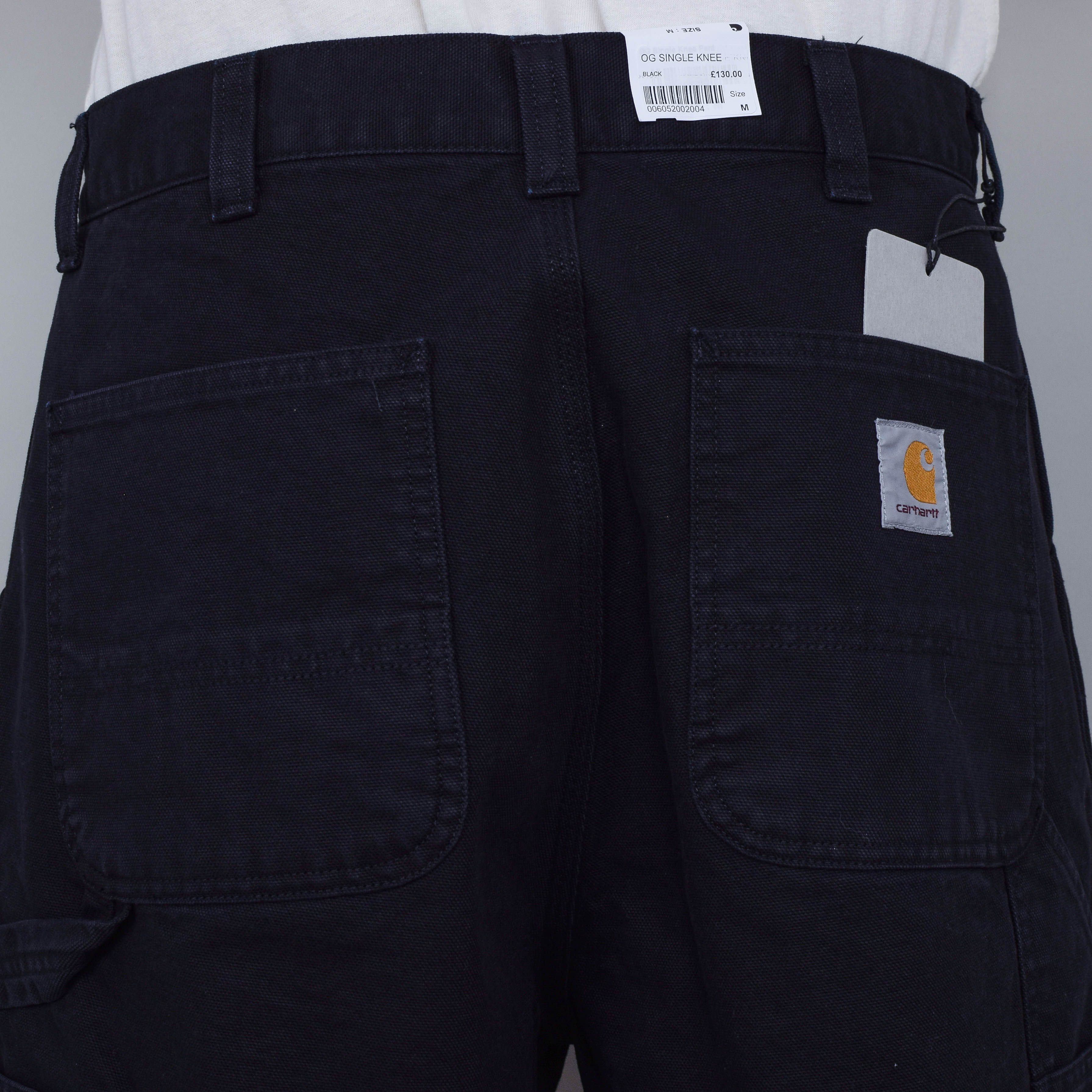 Carhartt WIP OG Single Knee Pant - Black Stone Washed - Image 3