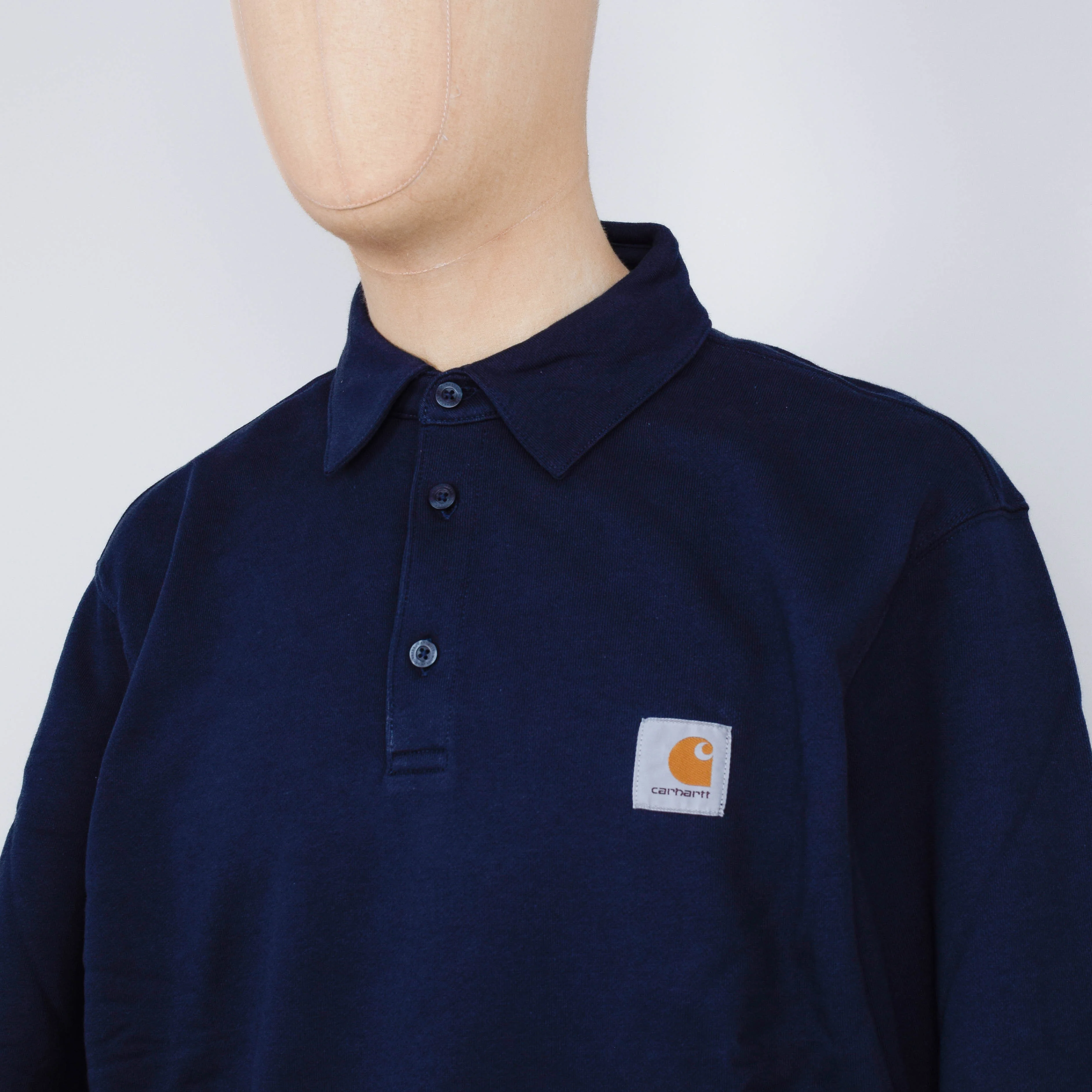 Carhartt WIP Polo Sweatshirt - Deep Night - Image 2